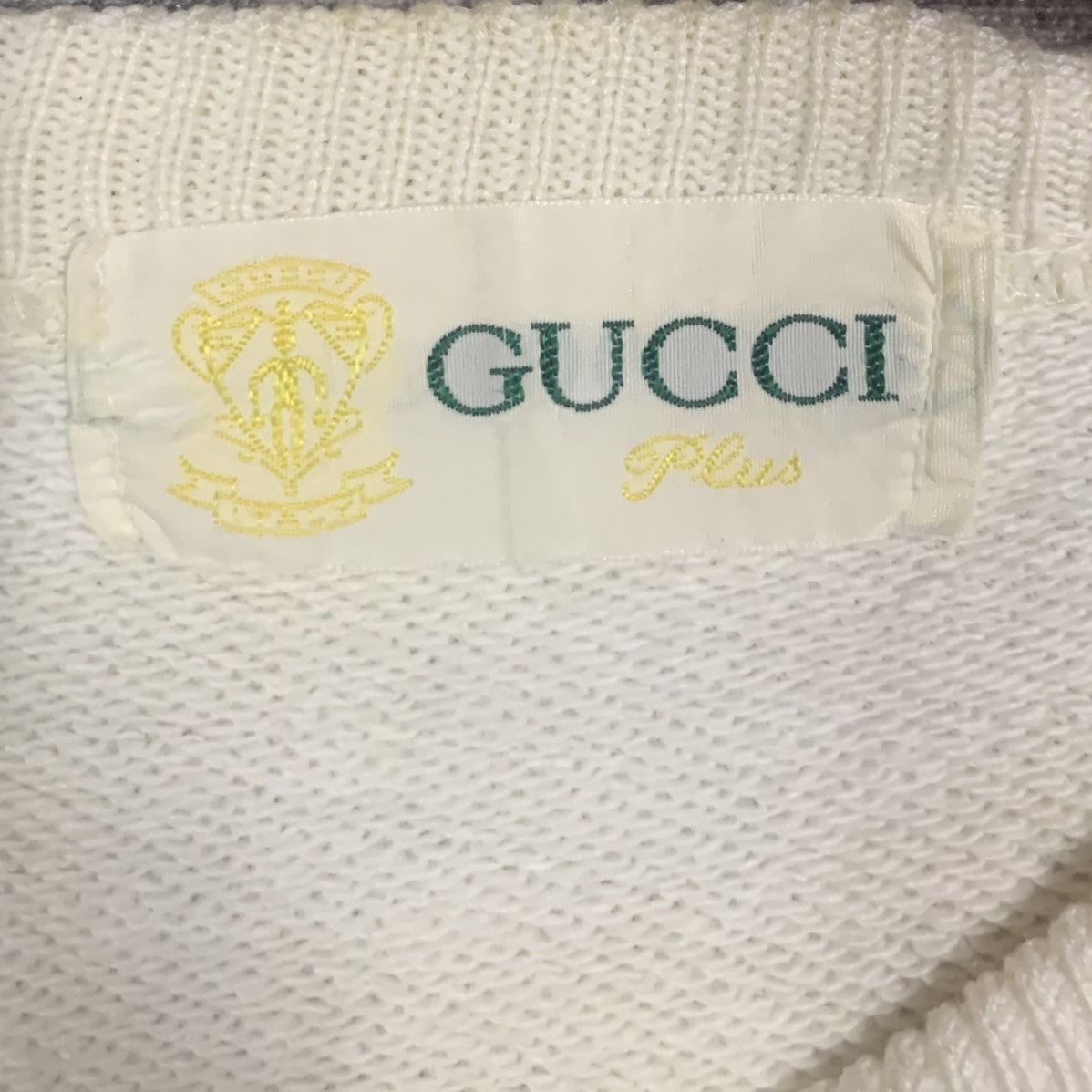 Gucci Rare Vtg 80's Gucci Plus Crewneck Sweatshirt Size ONE SIZE - 7 Thumbnail