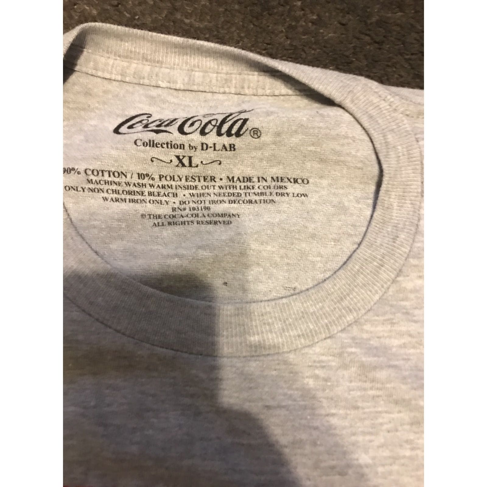 Vintage NWT Coca-Cola Men's Gray Short Sleeve Crew Neck T-Shirt XL Regular Size Coke Las Vegas Classic Breathable Summer Sized XL Mens Size US XL / EU 56 / 4 - 2 Thumbnail
