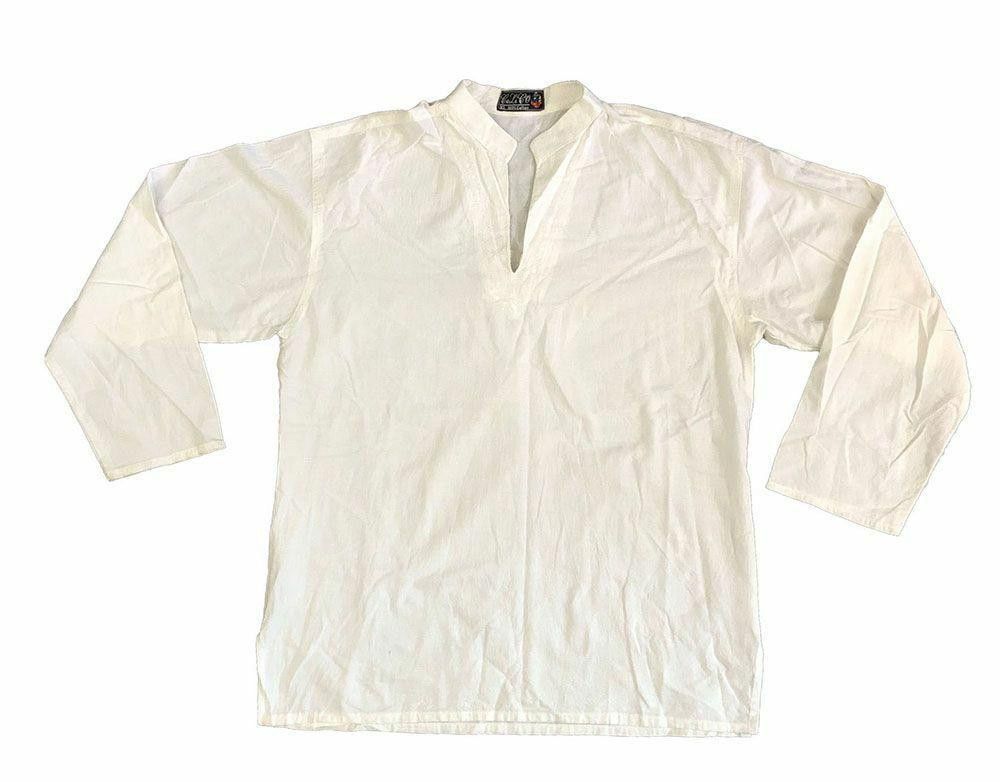 Designer Used White Hand Made Calico Embroidered Blouse XL Size XL / US 12-14 / IT 48-50 - 5 Thumbnail