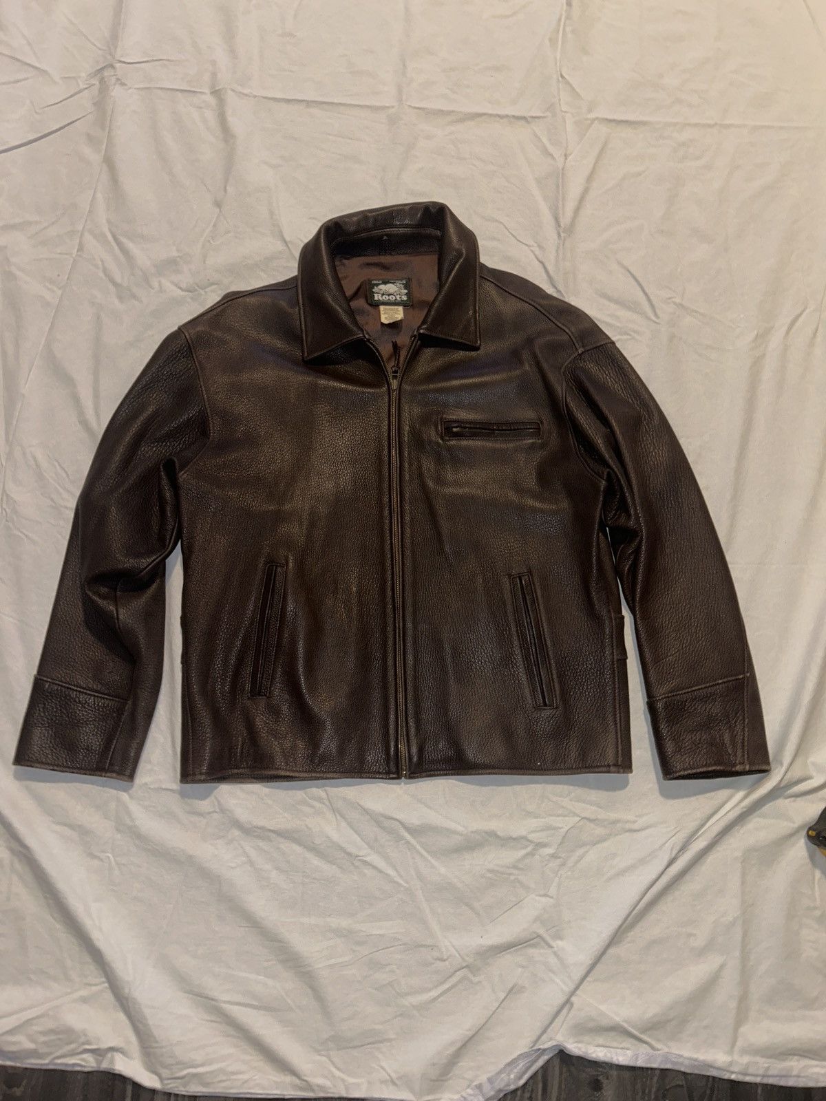Roots 2000’s Roots brown leather jacket Size US L / EU 52-54 / 3 - 1 Thumbnail