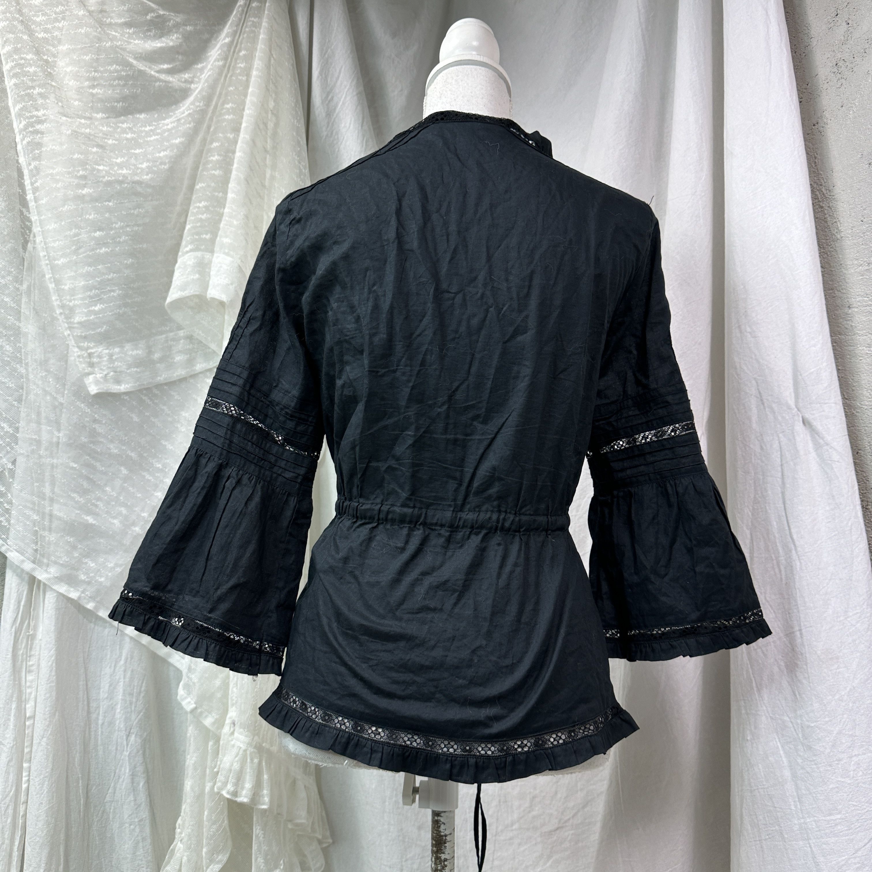 Vintage Vintage Gothic Romantic Sheer Lace Shirt Y2K Size L / US 10 / IT 46 - 3 Thumbnail