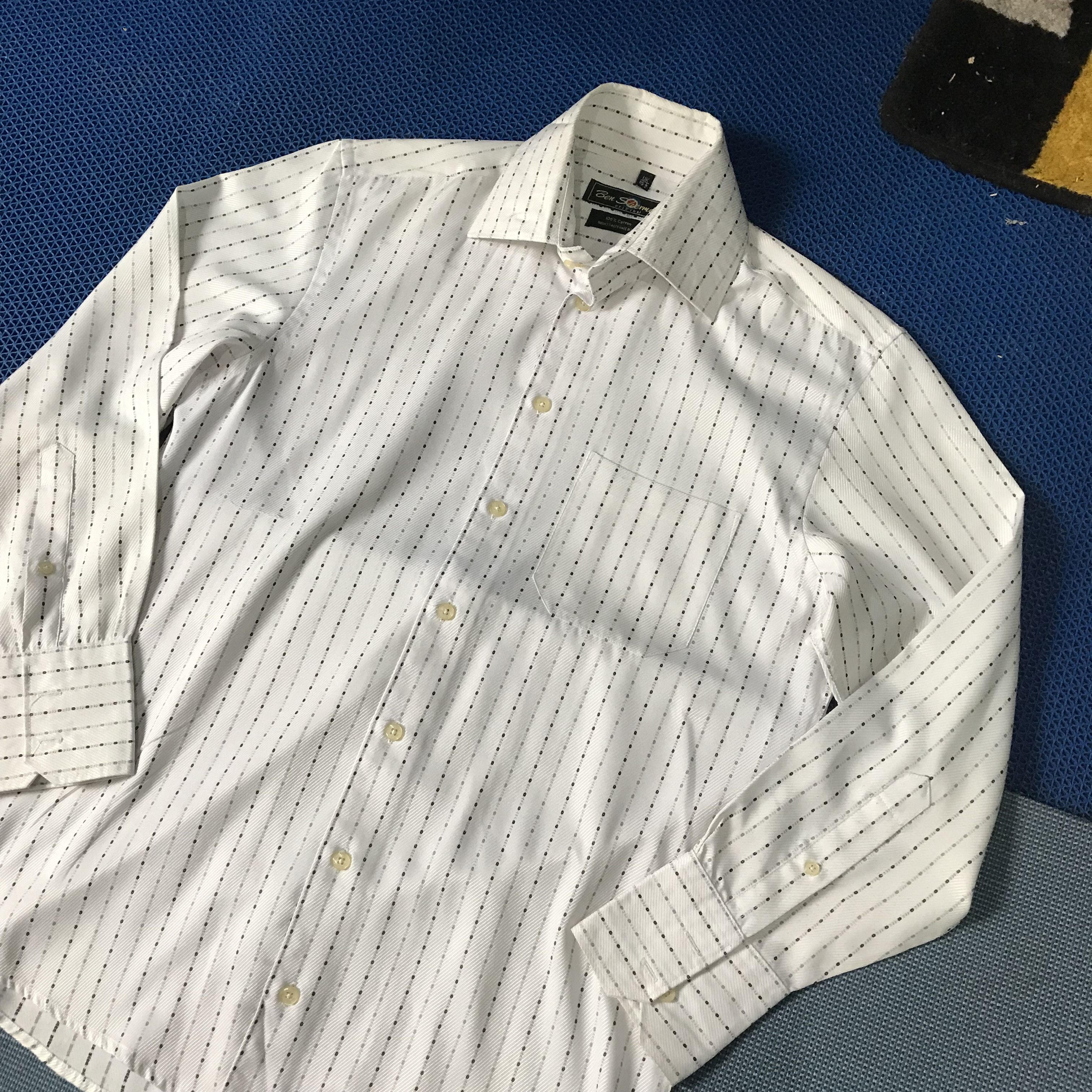 Ben Sherman Vintage Ben Sherman White dot stripe long sleeves shirt M Size US M / EU 48-50 / 2 - 2 Thumbnail