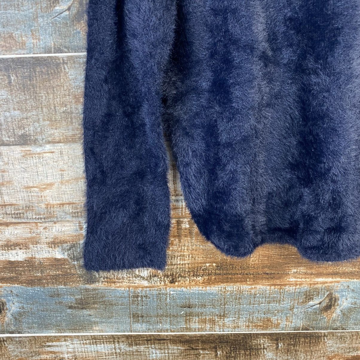 Global Work DL Global Work Fur shaggy mohair Black Knitwear #C1058 Size M / US 6-8 / IT 42-44 - 15 Thumbnail