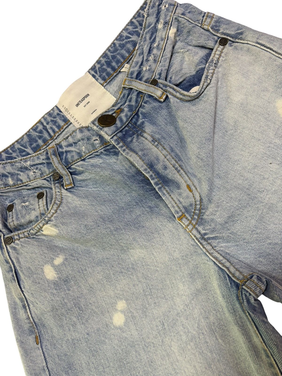 One Teaspoon Vtg Y2k ONETEASPOON Distressed Jeans Size US 28 / EU 44 - 4 Thumbnail