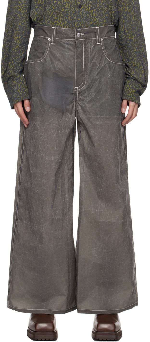 Eckhaus Latta $575 Eckhaus Latta Paper Ultra Wide Leg Jeans Size US 26 / EU 42 - 1 Thumbnail