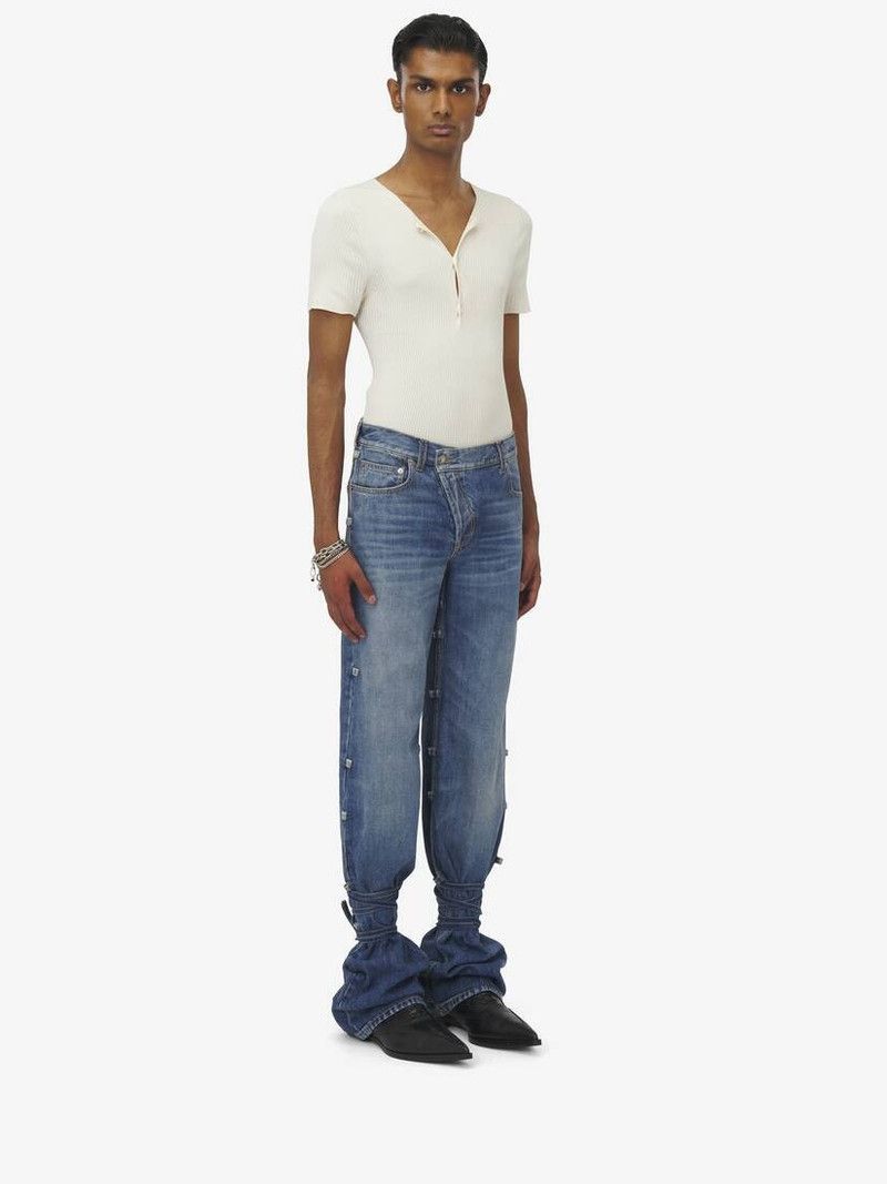 o1srvl11e0226 Rib Knit T-Shirt In Ivory