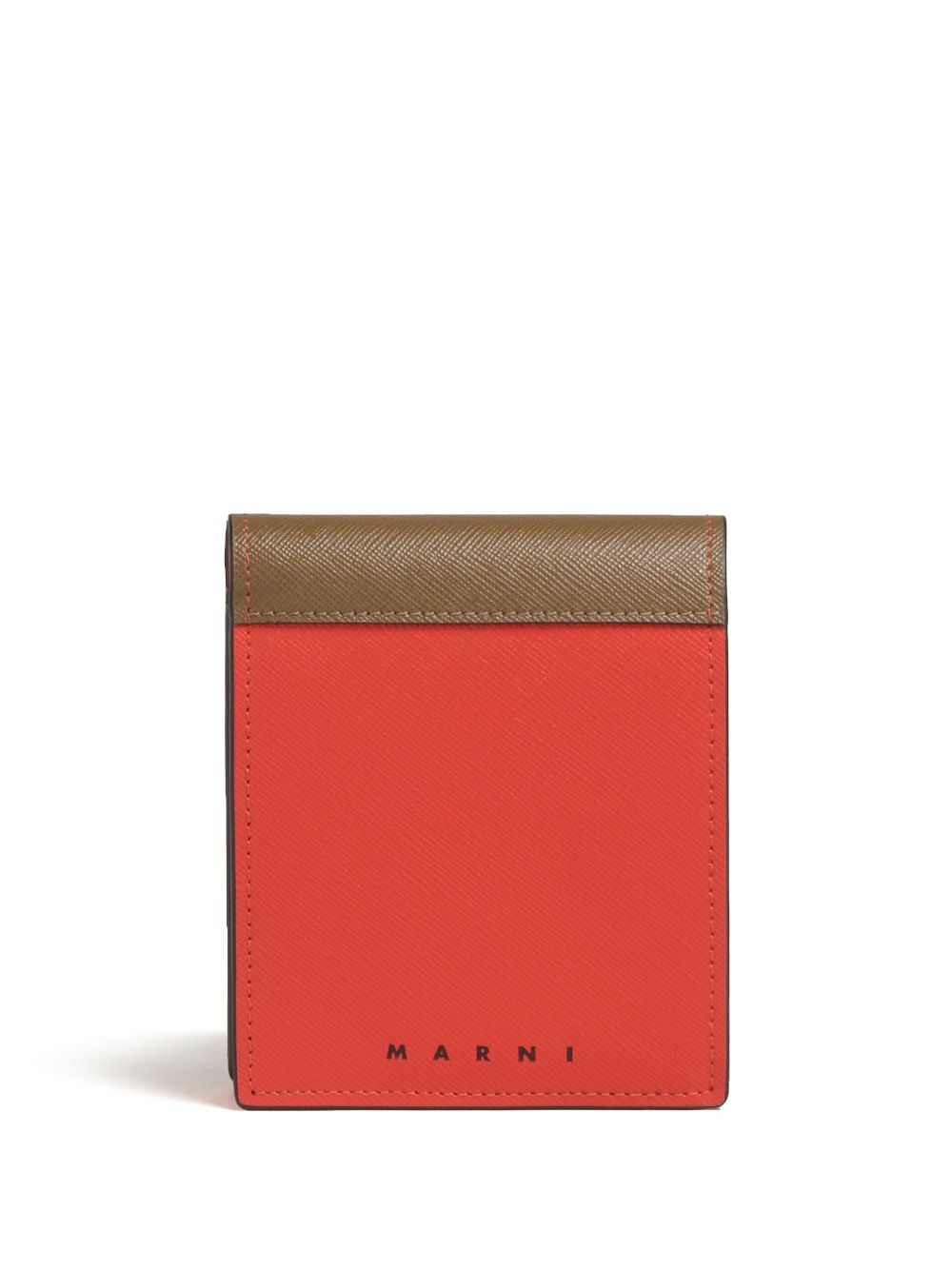 Marni o1w1db10125 Size:OS/ Block Bi-Fold Leather Wallet in Brown Size ONE SIZE - 1 Thumbnail