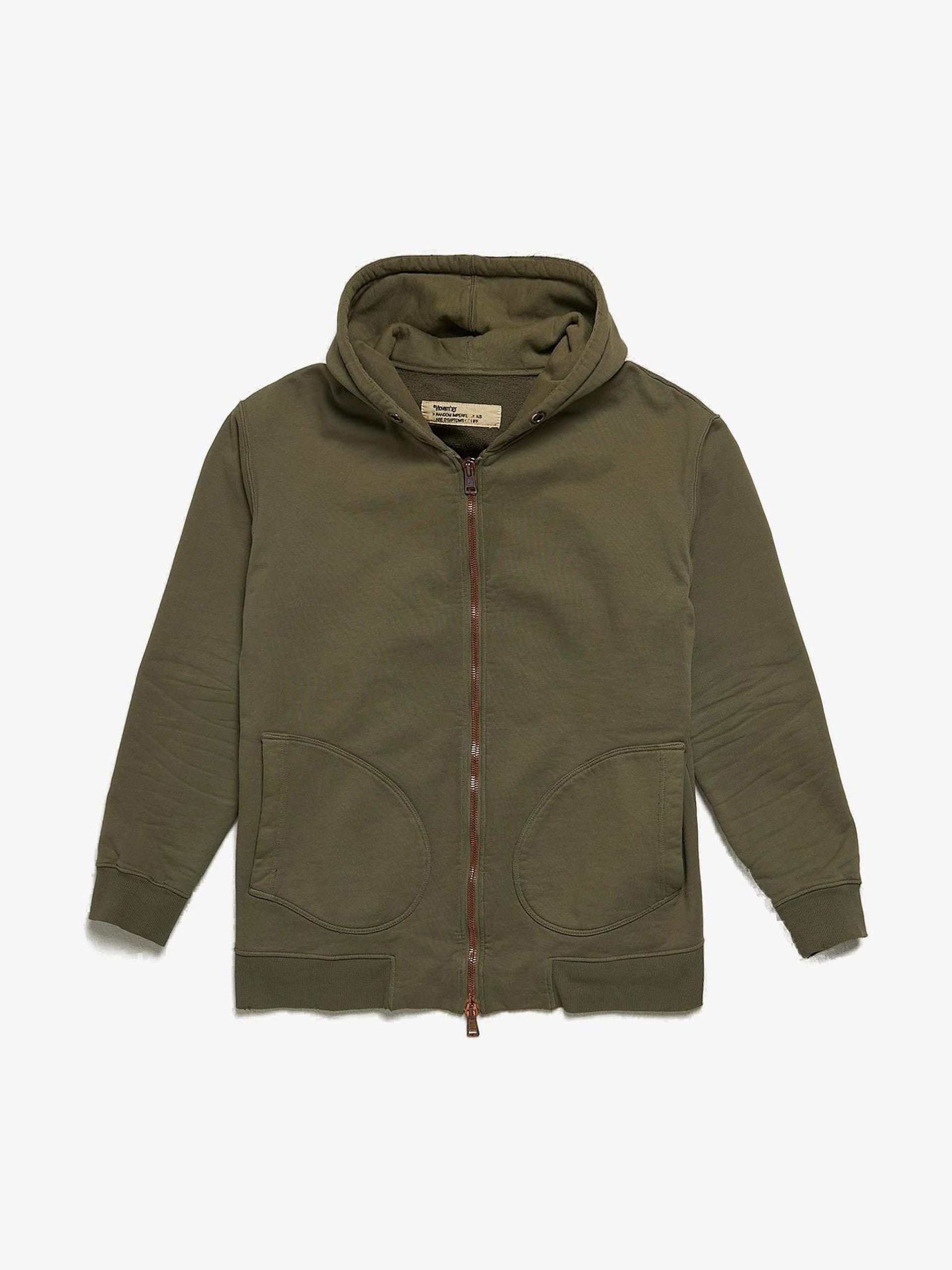 November Khaki Basic Zipped Cotton Hoodie Size US XXL / EU 58 / 5 - 1 Thumbnail