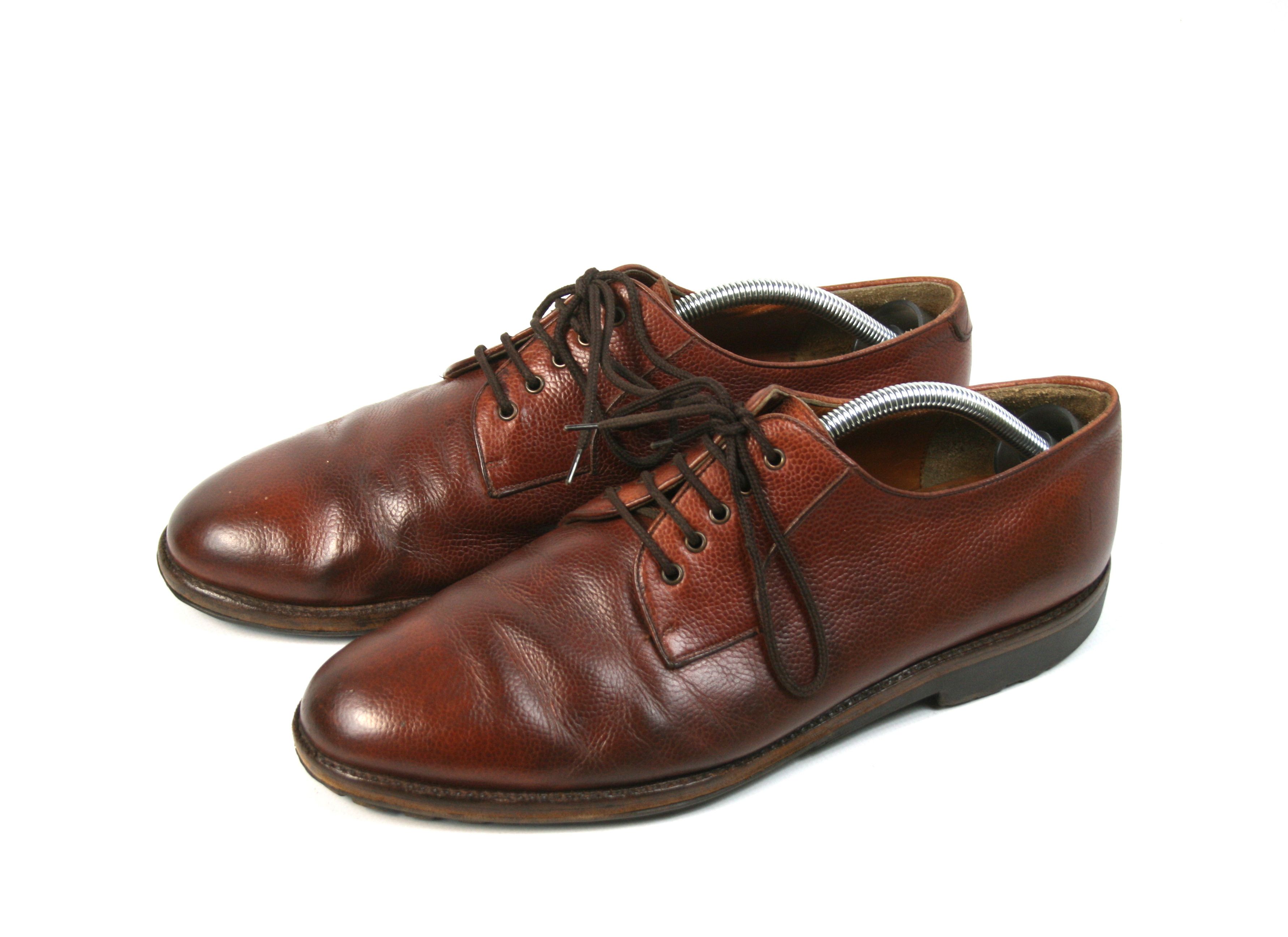 Salvatore Ferragamo 00S Grain Leather Derby Vintage Size US 10 / EU 43 - 3 Thumbnail