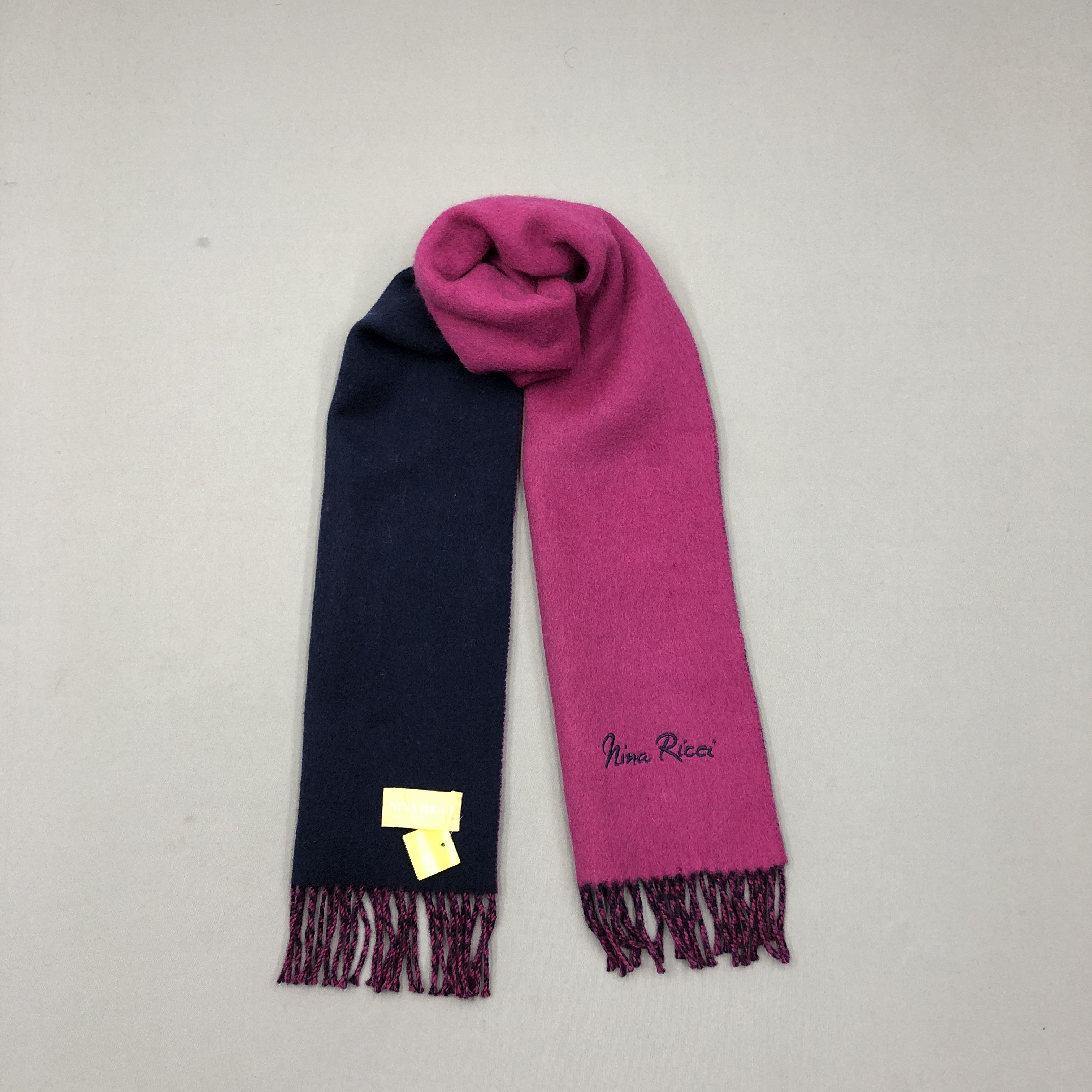 Nina Ricci Vintage Nina Ricci Scarf Reversible Wool Cashmere Scarves Size ONE SIZE - 1 Thumbnail