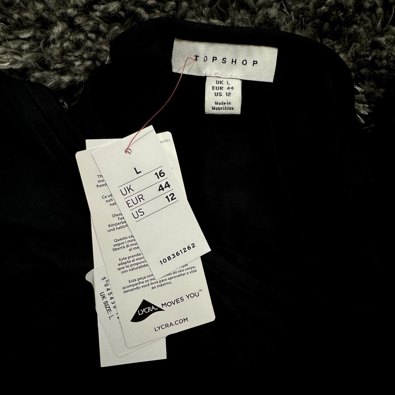 Topshop Topshop Cut-Out Long Sleeve Bodysuit in Black, Size 12/L Size XL / US 12-14 / IT 48-50 - 3 Thumbnail