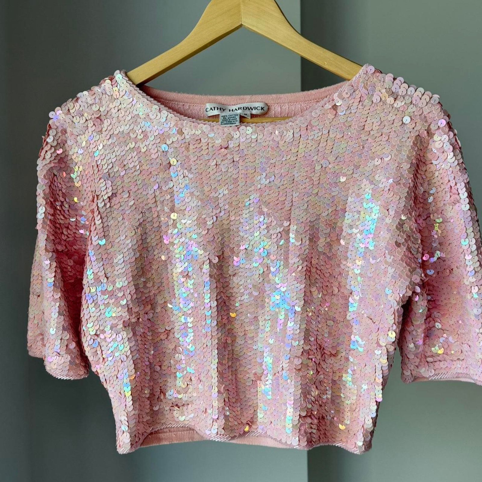 Vintage Vintage cathy hardwick pink sequin beaded Size M / US 6-8 / IT 42-44 - 4 Thumbnail