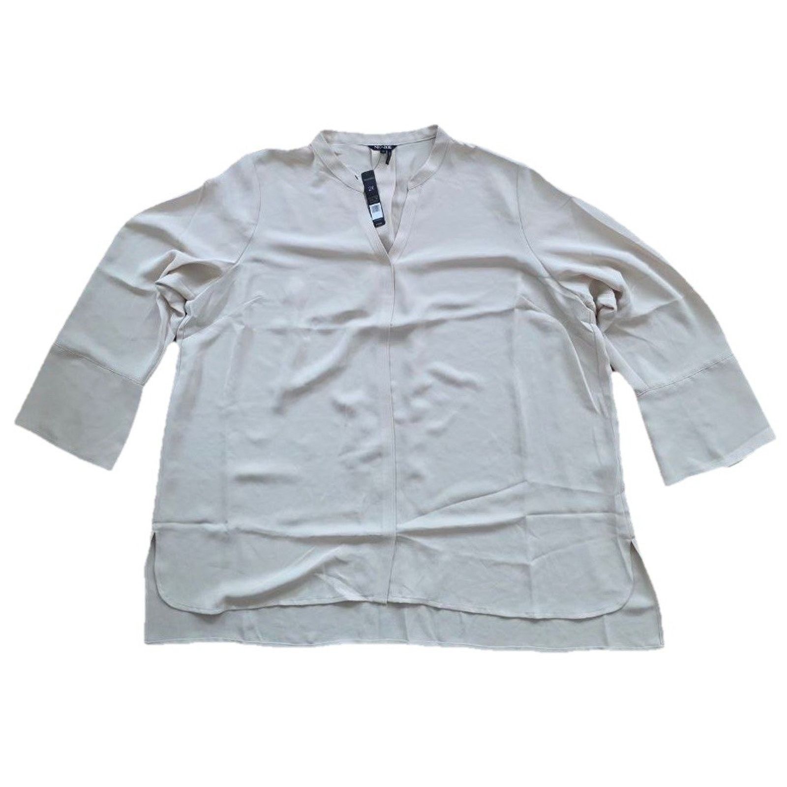 & Other Stories NIC+ZOE Easy Women Care Career Ivory T Blouse Size2X A001774 Size XXL / US 16-18 / IT 52-54 - 1 Thumbnail