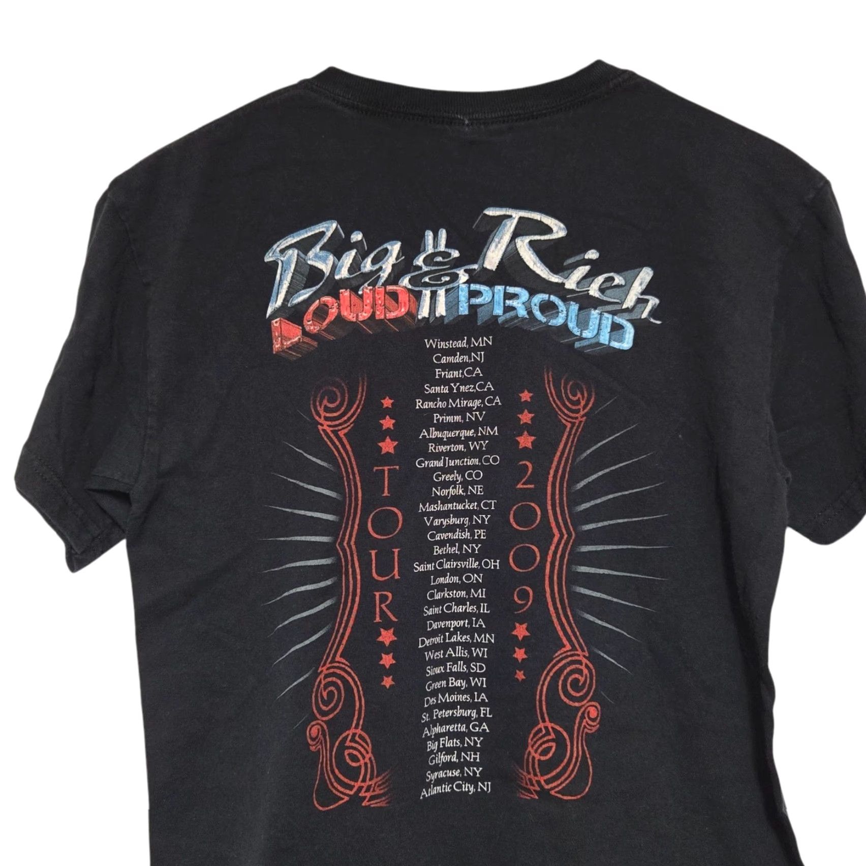 Vintage Big & Rich 2009 Tour T Shirt Loud & Proud Tee Size Small Black Shirt Mens S Black 2009 Tour Tee Size US S / EU 44-46 / 1 - 4 Thumbnail
