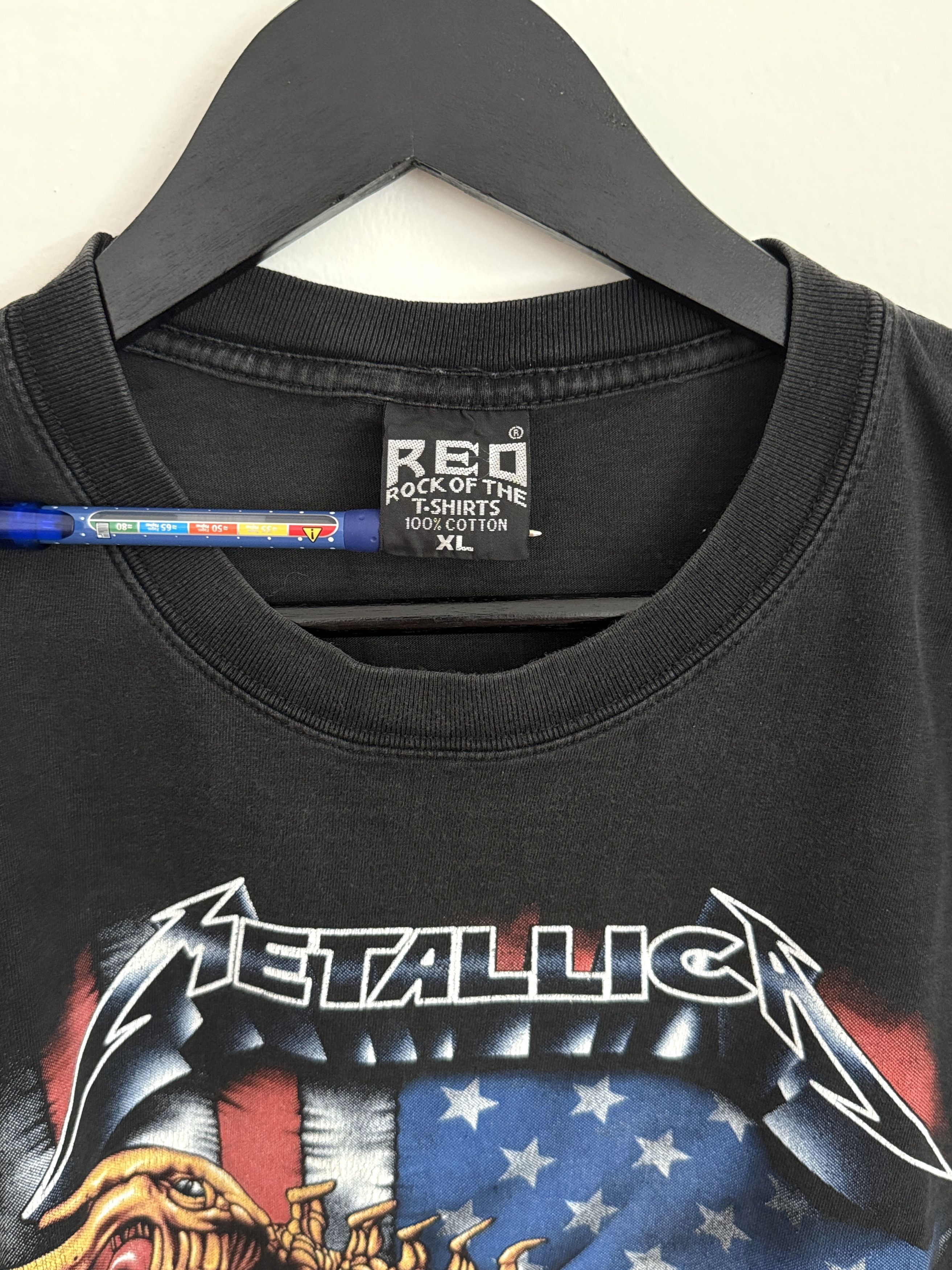 Vintage Metallica Snake Graphic Band T Shirt XL Black Rock Reprint Size US XL / EU 56 / 4 - 3 Thumbnail