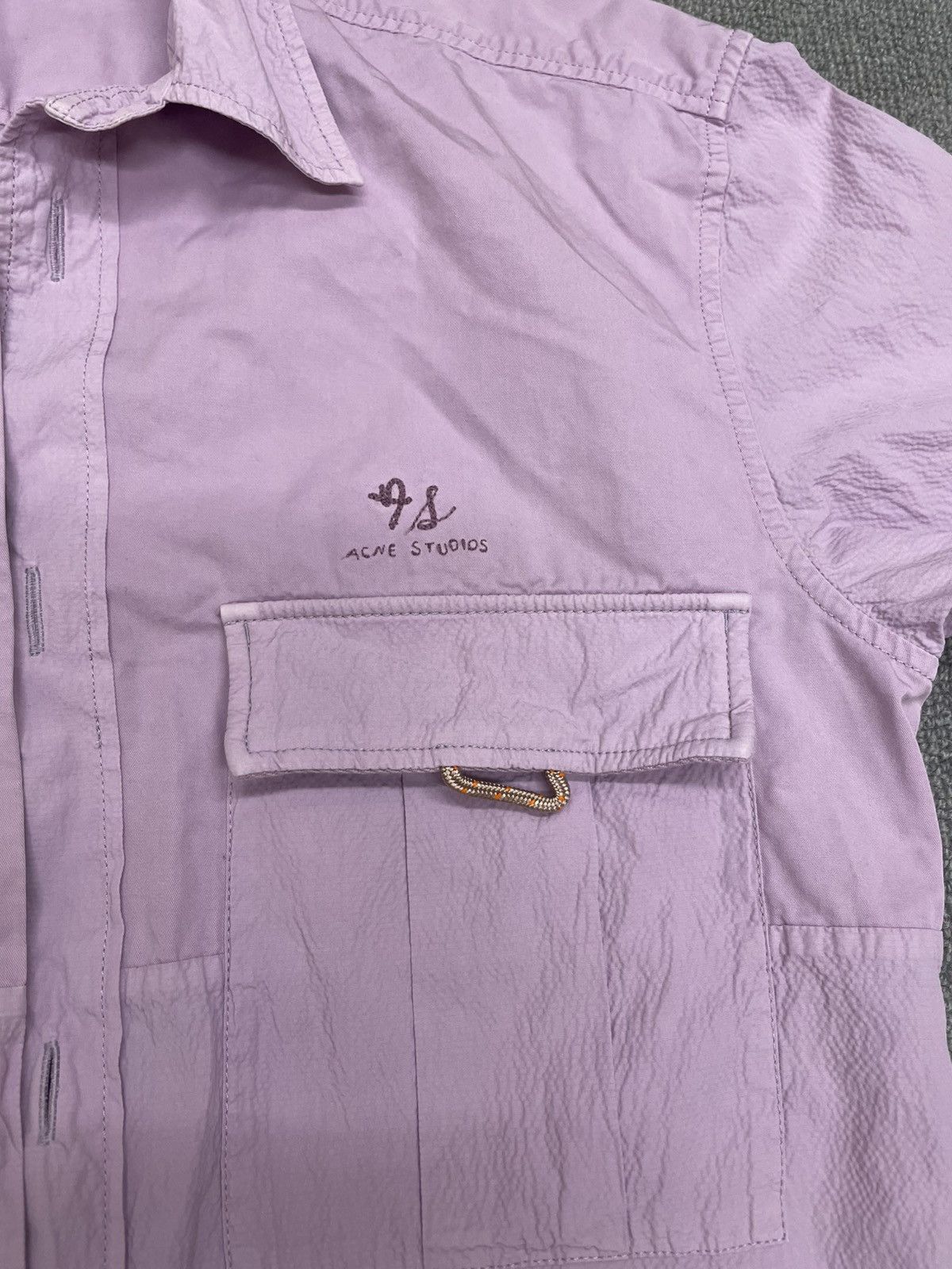 Acne Studios Acne Studios Lilac Button Up Long Sleeve Shirt Size US S / EU 44-46 / 1 - 3 Thumbnail