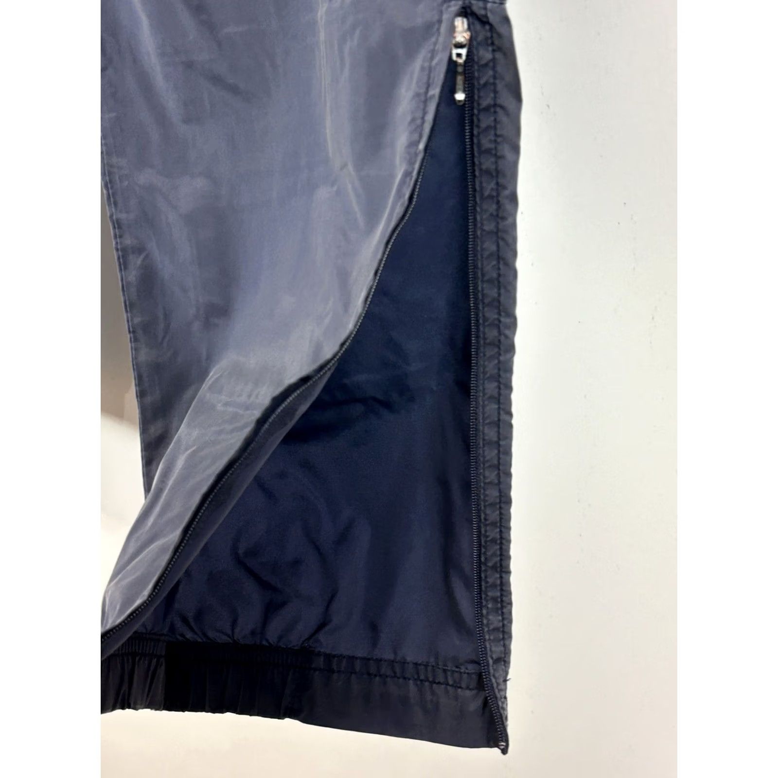 Nike VINTAGE Nike Track Pants Mens Medium Navy 90s Swoosh Ankle Zip Nylon Mens Pants Size US 31 - 5 Thumbnail