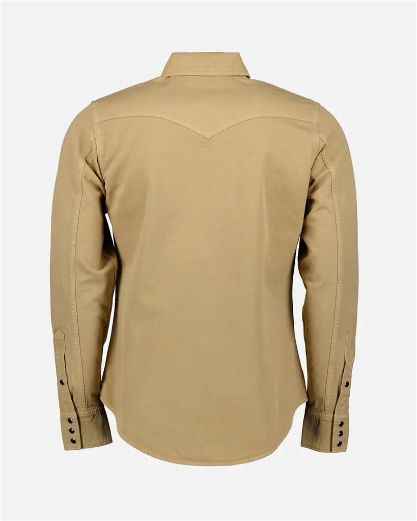 Saint Laurent Paris o1bcso1str0924 Western Shirt in Beige Size US S / EU 44-46 / 1 - 2 Thumbnail
