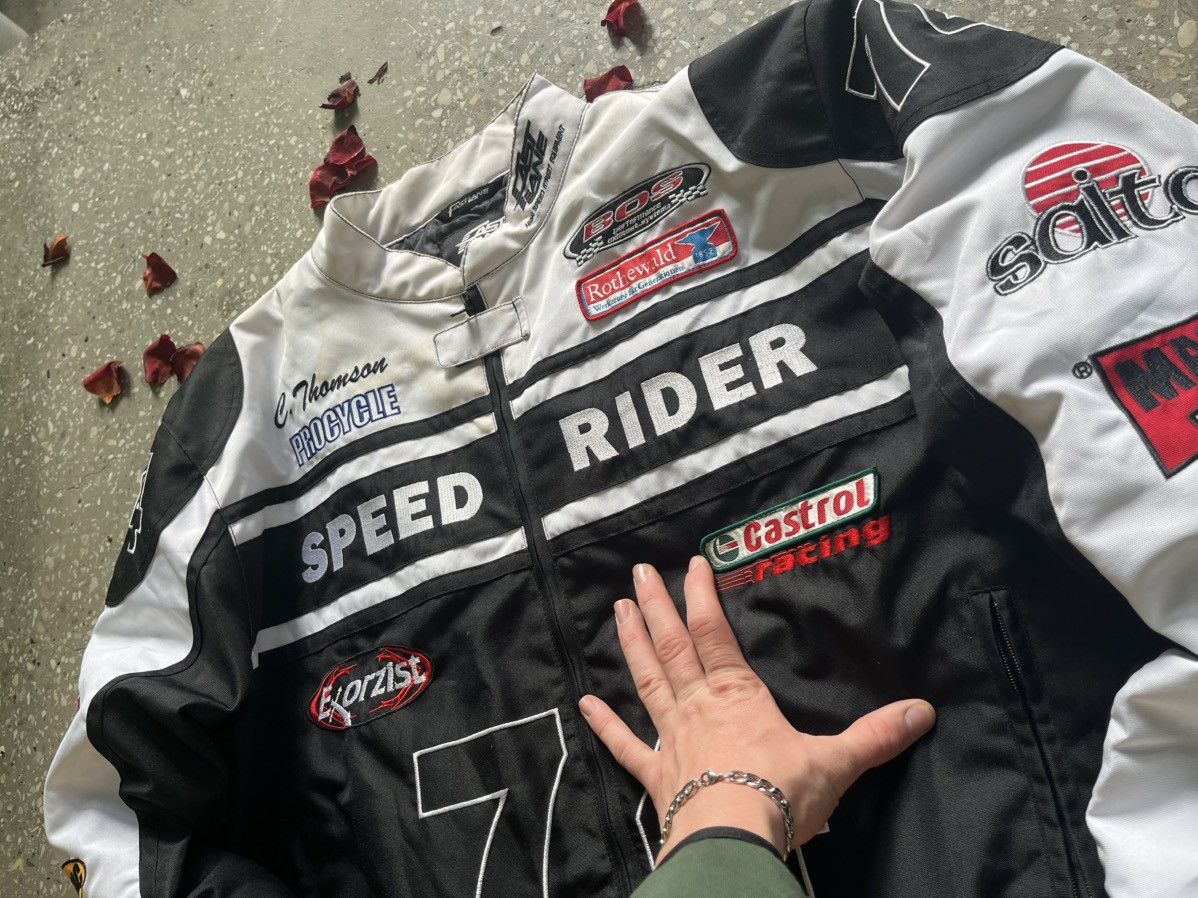 Japanese Brand Vintage Speed Rider Racing Team Moto77 Jacket Streetwear Y2K Size US L / EU 52-54 / 3 - 5 Thumbnail