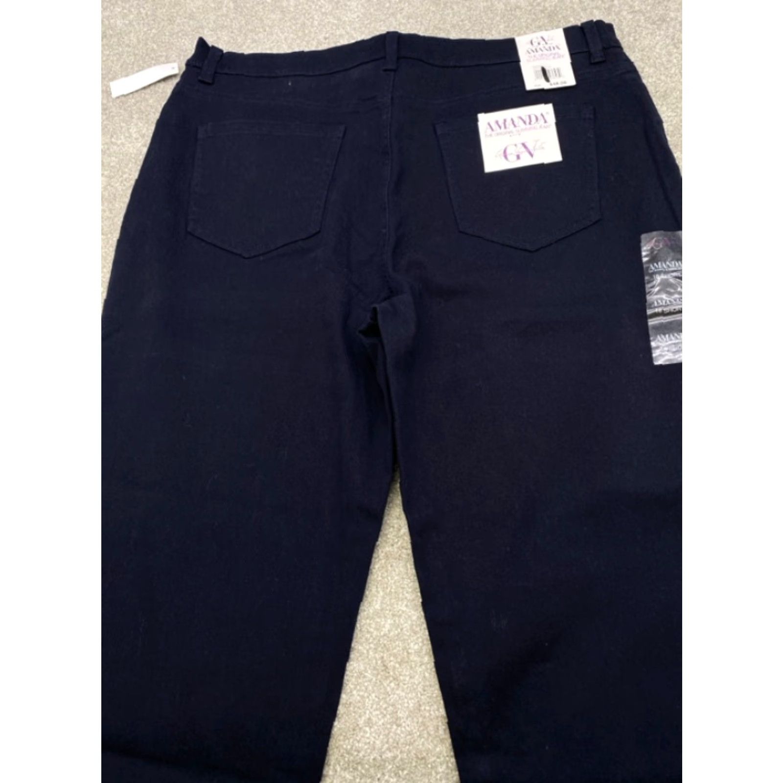 Gloria Vanderbilt VINTAGE Gloria Vanderbilt Amanda Jeans Womens 18S Navy Denim Stretch NEW Size 40" / US 18 - 4 Thumbnail