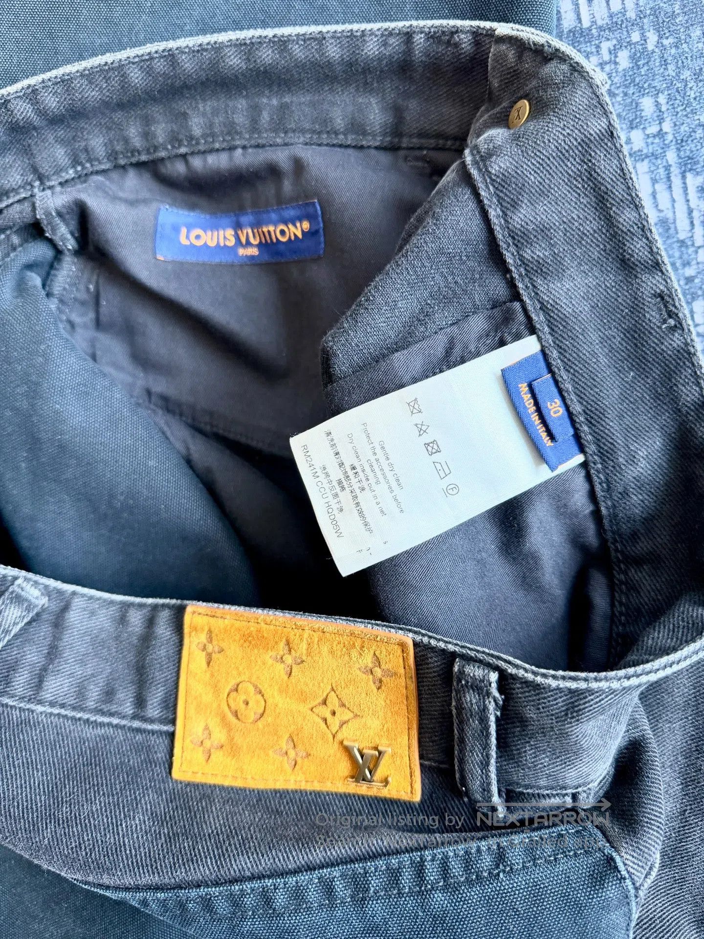 Louis Vuitton Louis Vuitton Monogrammed Patchwork Cargo Wide-Leg Denim P Size US 30 / EU 46 - 3 Thumbnail