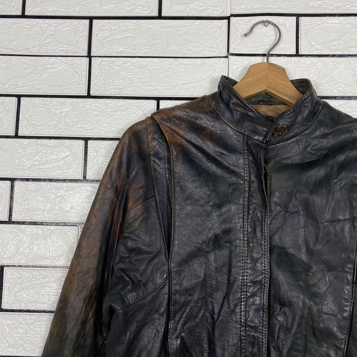 Japanese Brand 📌Vintage Leather Jacket Button Blanket Issey Miyake Size US M / EU 48-50 / 2 - 7 Thumbnail