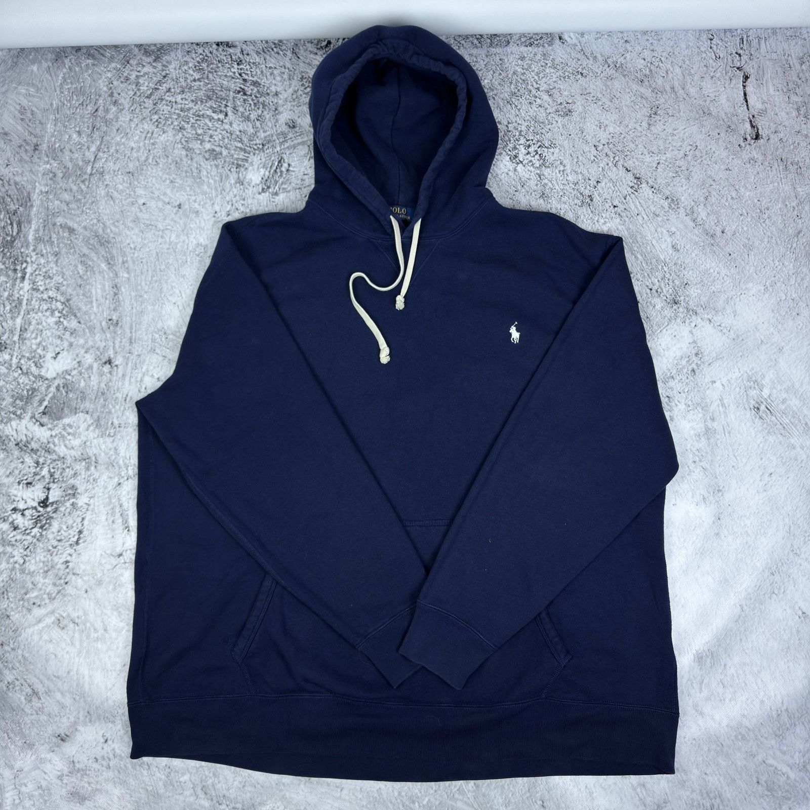 Polo Ralph Lauren Polo Ralph Lauren Men Navy Cotton Fleece Pullover Hoodie 2XL Size US XXL / EU 58 / 5 - 2 Thumbnail