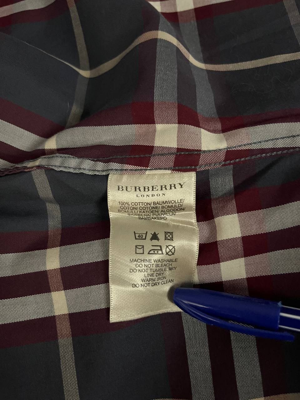 Burberry Burberry Shirt Nova Check Navy Size US L / EU 52-54 / 3 - 9 Thumbnail