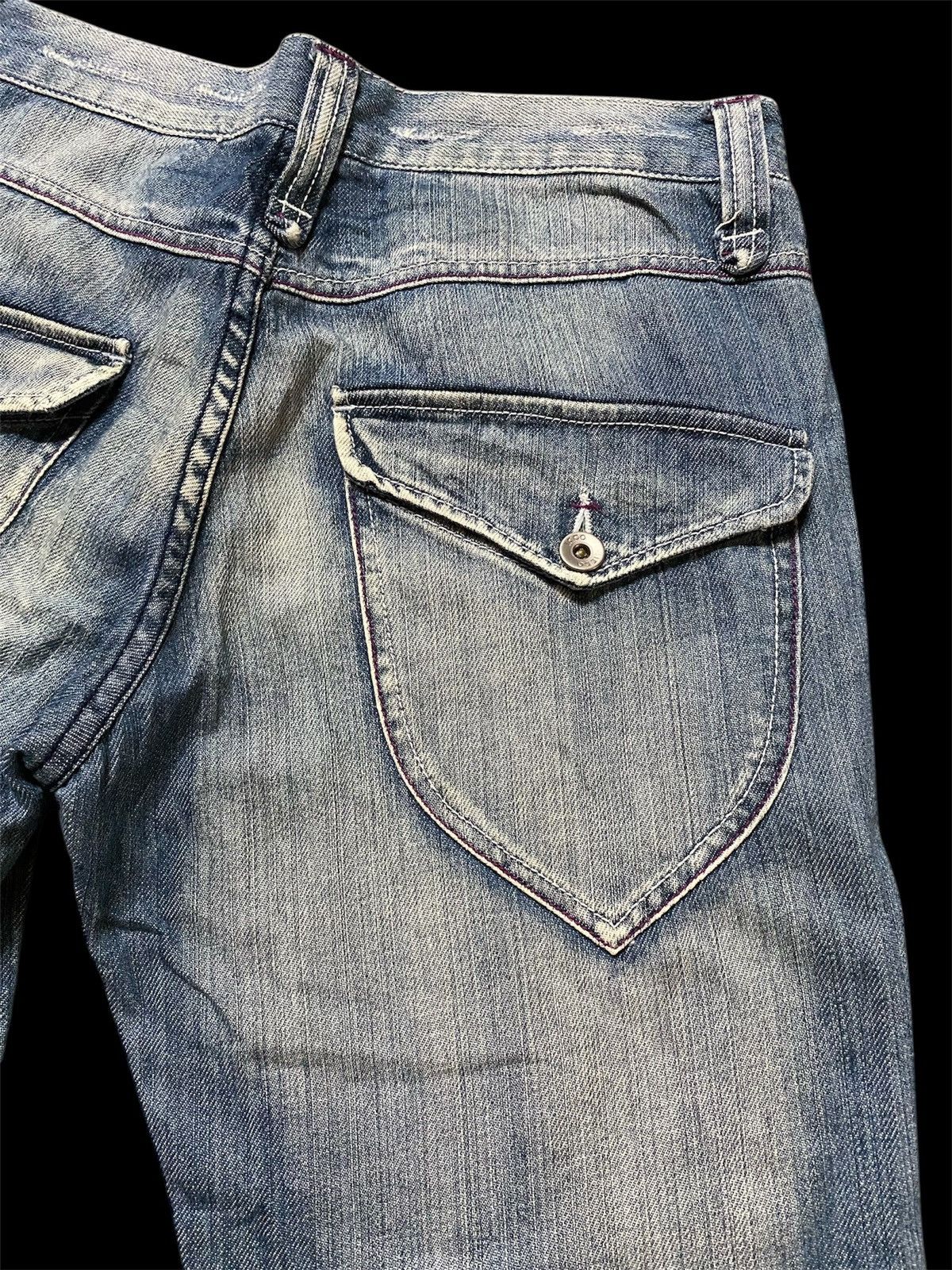 Japanese Brand Flare Jeans Japanese Icca Washed Blue Vintage Size US 31 - 5 Thumbnail