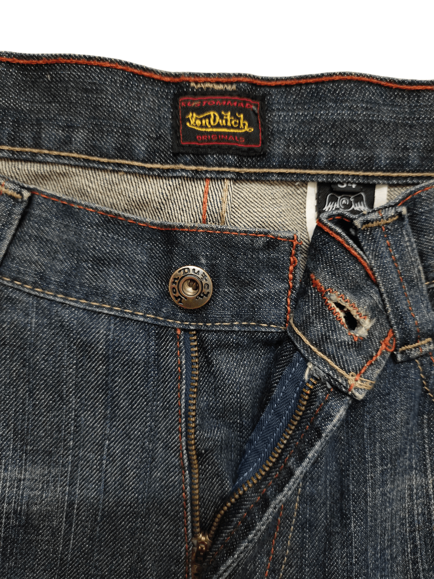 Von Dutch Vintage Y2k Von Dutch Distress Denim Jeans Size US 34 / EU 50 - 18 Thumbnail