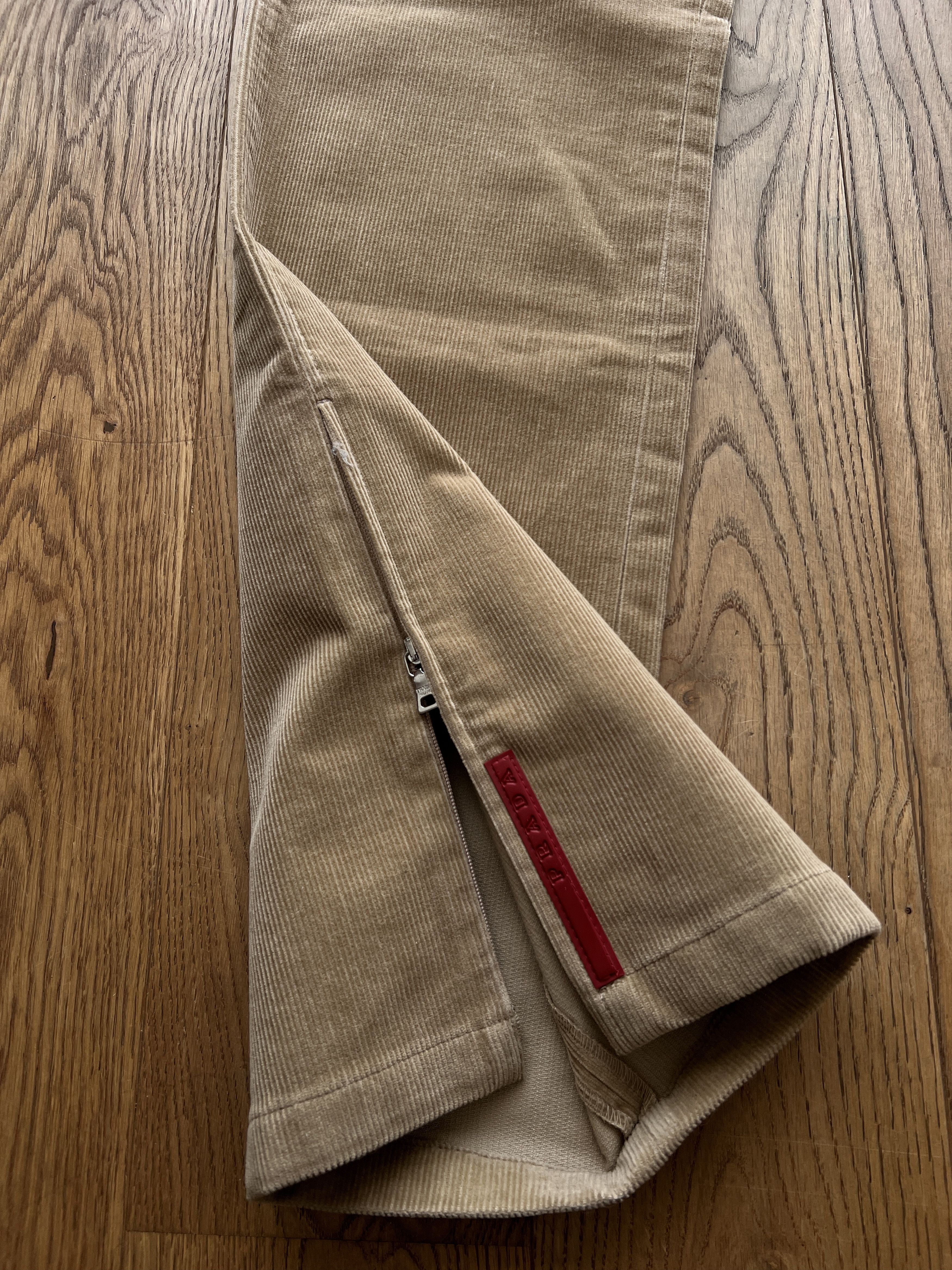 Prada Prada VTG 2000s corduroy bootcut flared pants luxury red tab Size US 31 - 4 Thumbnail