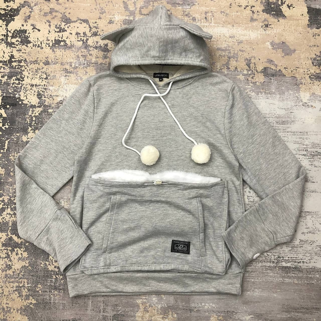 Japanese Brand Y278 UNIHABITAT HUMANxDOGxCAT LIVE TOGETHER HOODIE Size M / US 6-8 / IT 42-44 - 3 Thumbnail