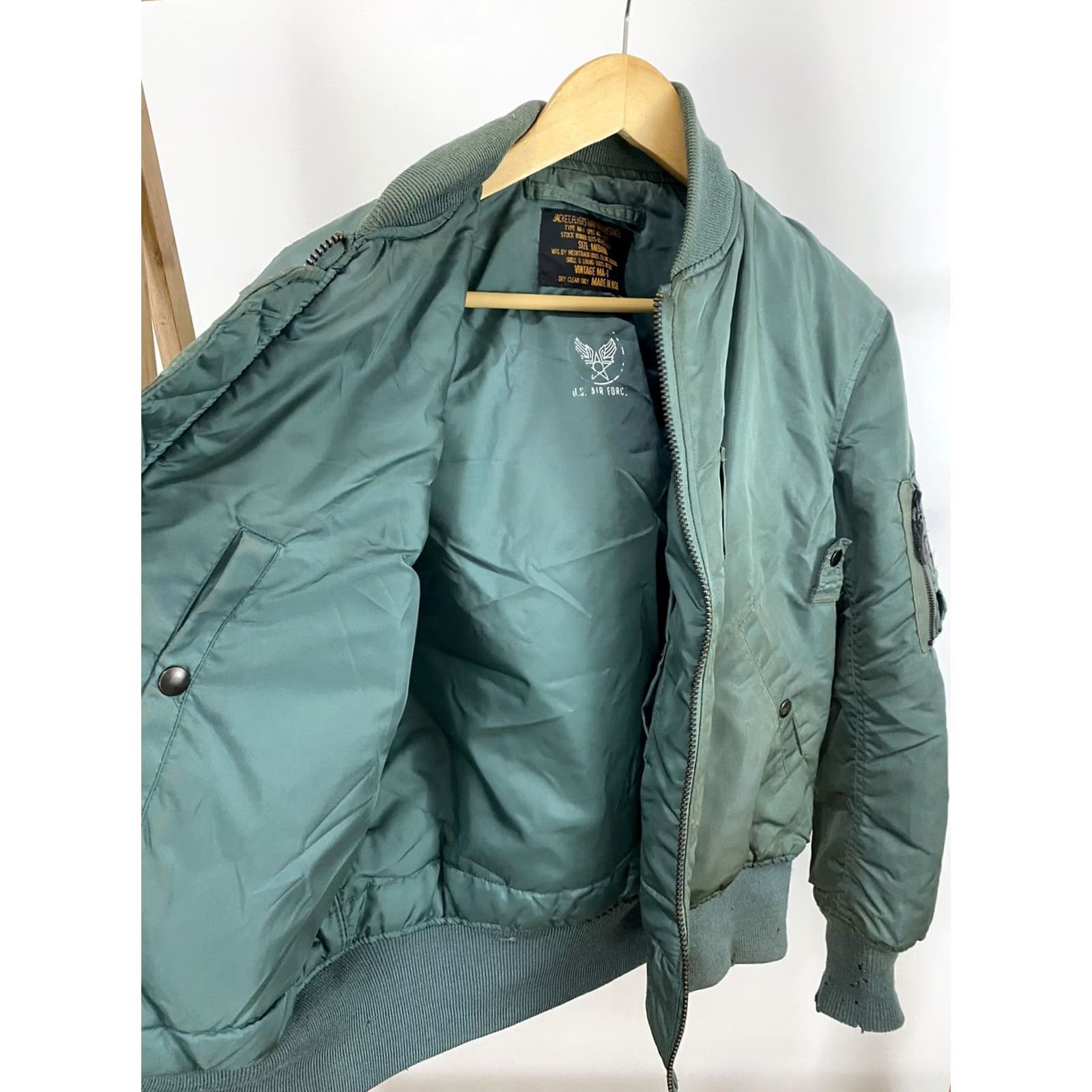 Vintage VINTAGE MA-1 USAF Stencil Military Flight Bomber Jacket Weintraub M Green Mens Size US M / EU 48-50 / 2 - 6 Thumbnail