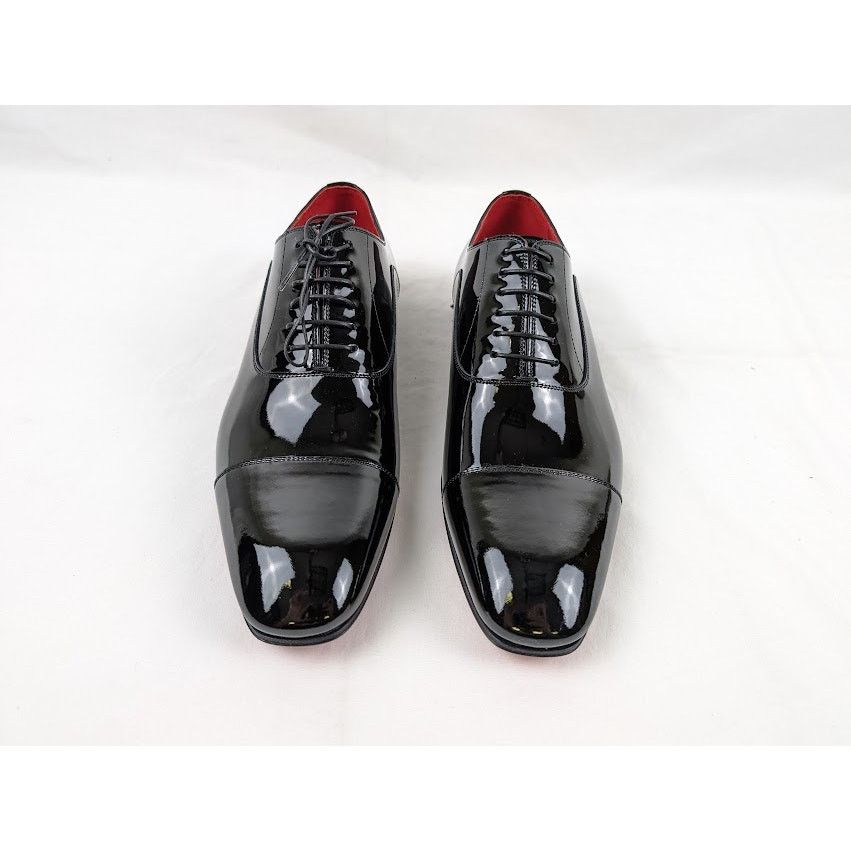 Christian Louboutin o1rshd1 So Greggo Flat Shoes in Black/Gun Metal/Lin Loubi Size US 10 / EU 43 - 8 Thumbnail