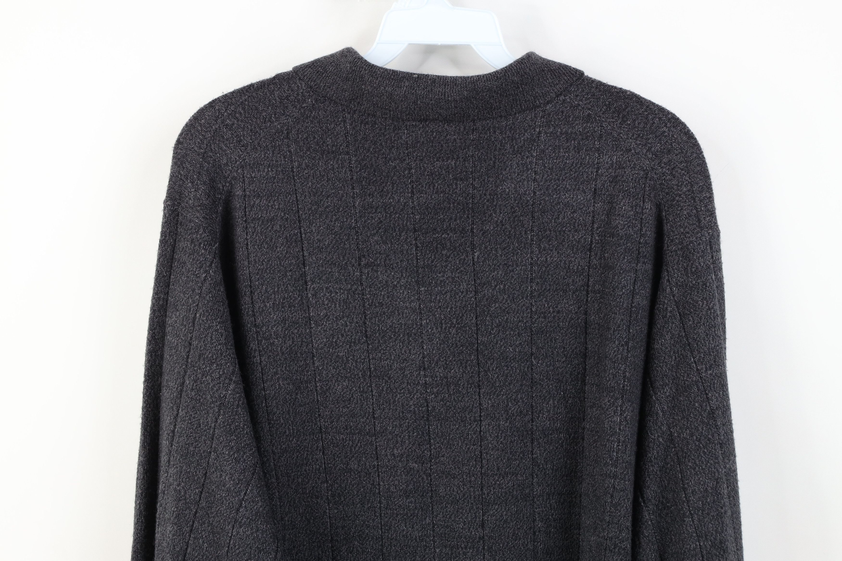 Vintage Vintage 90s Streetwear Knit Collared Sweater Gray Checkered Size US M / EU 48-50 / 2 - 10 Thumbnail
