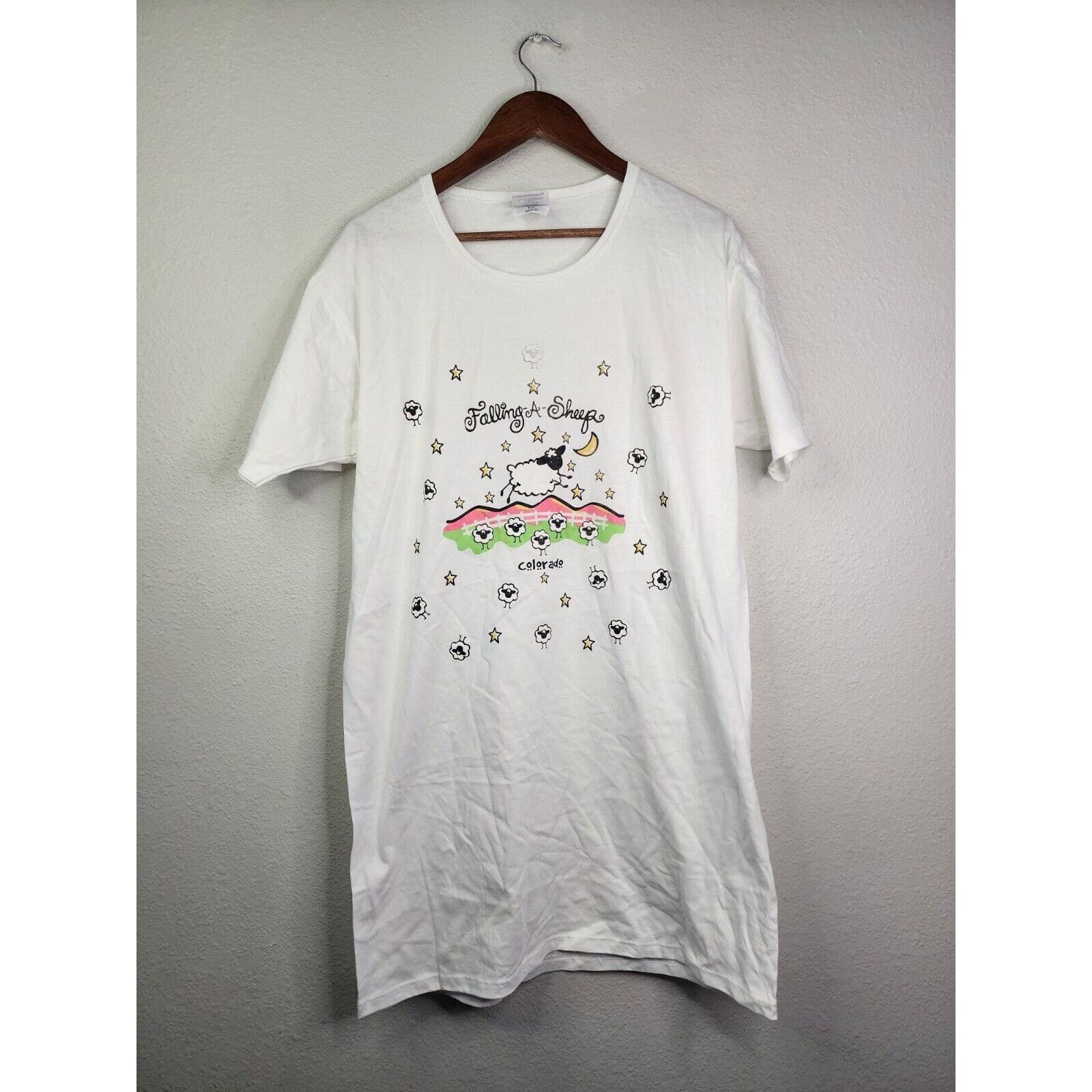 Jerzees Vintage Womens Sleeper Shirt Falling A Sheep Sleep Tee S VTG Size M / US 6-8 / IT 42-44 - 1 Thumbnail