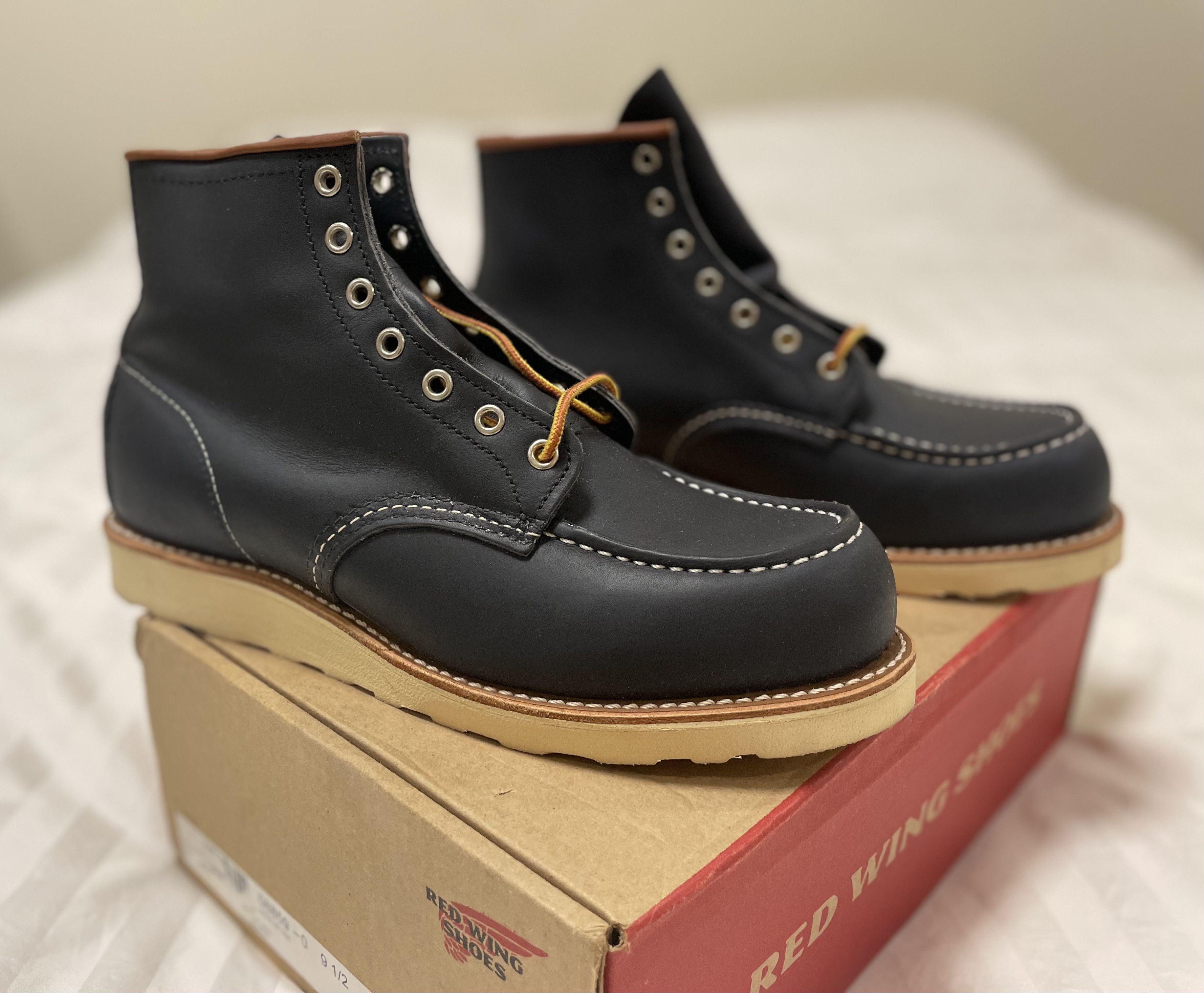 Red wing moc toe navy deals