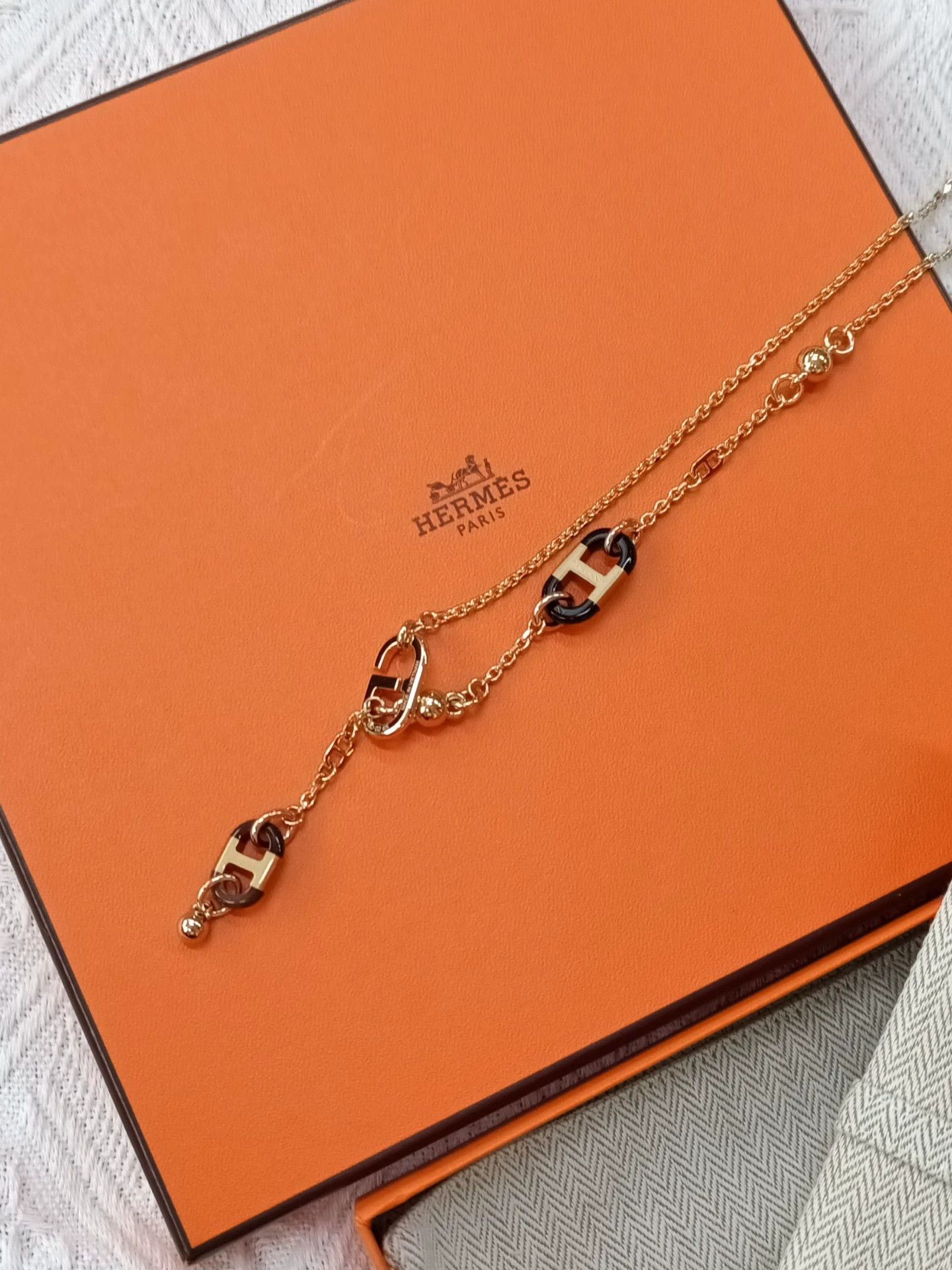Hermes Hermes New Buffalo Horn Long Necklace w/Box Size ONE SIZE - 4 Thumbnail