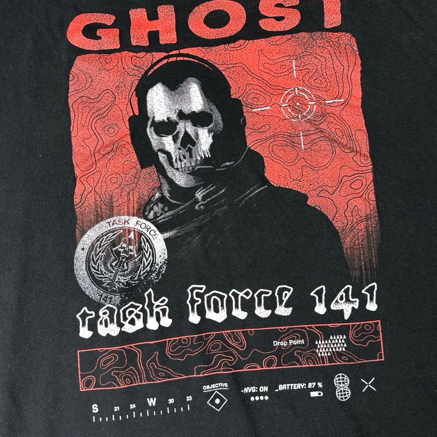 Vintage Call of Duty Shirt Mens 2XL Black Ghost Graphic Short Sleeve T-Shirt Skull Logo Army Gamer Size US XXL / EU 58 / 5 - 2 Thumbnail