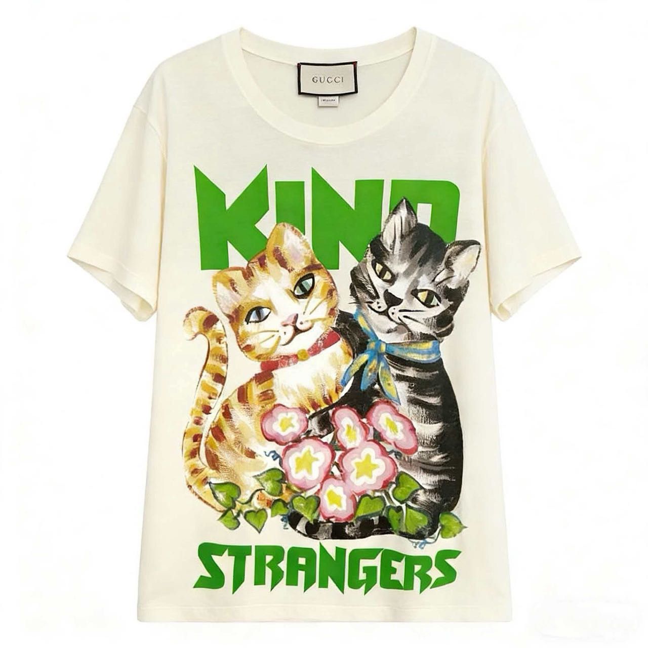 Gucci Gucci Off-White Playful Cat Drop Shoulder T-Shirt K26WX Size XS / US 0-2 / IT 36-38 - 1 Thumbnail