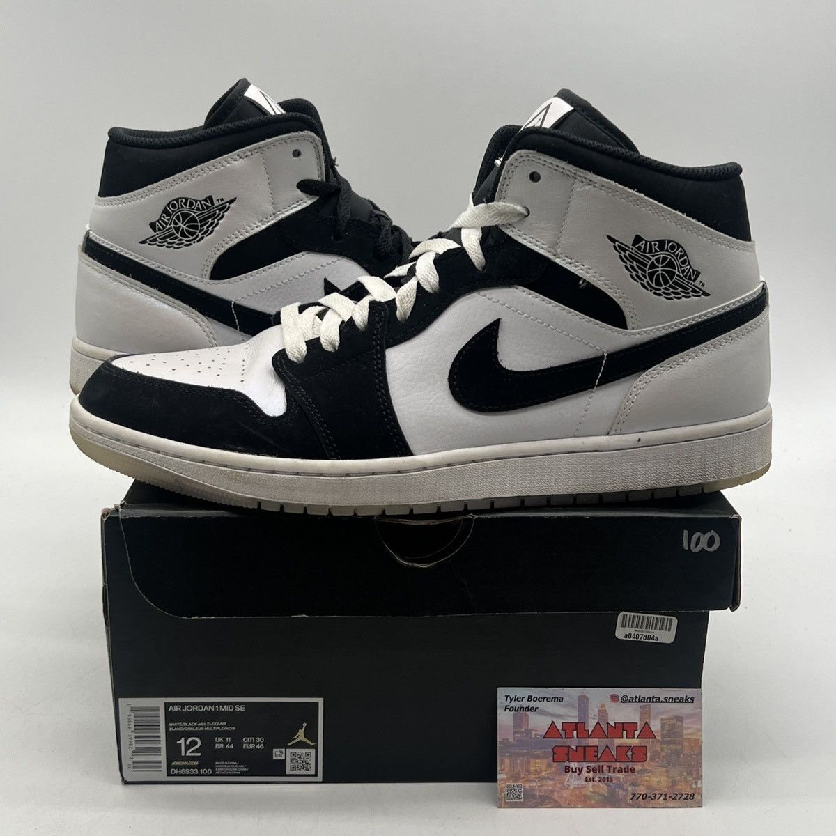 Nike Air Jordan 1 mid Diamond Size US 12 / EU 45 - 1 Thumbnail