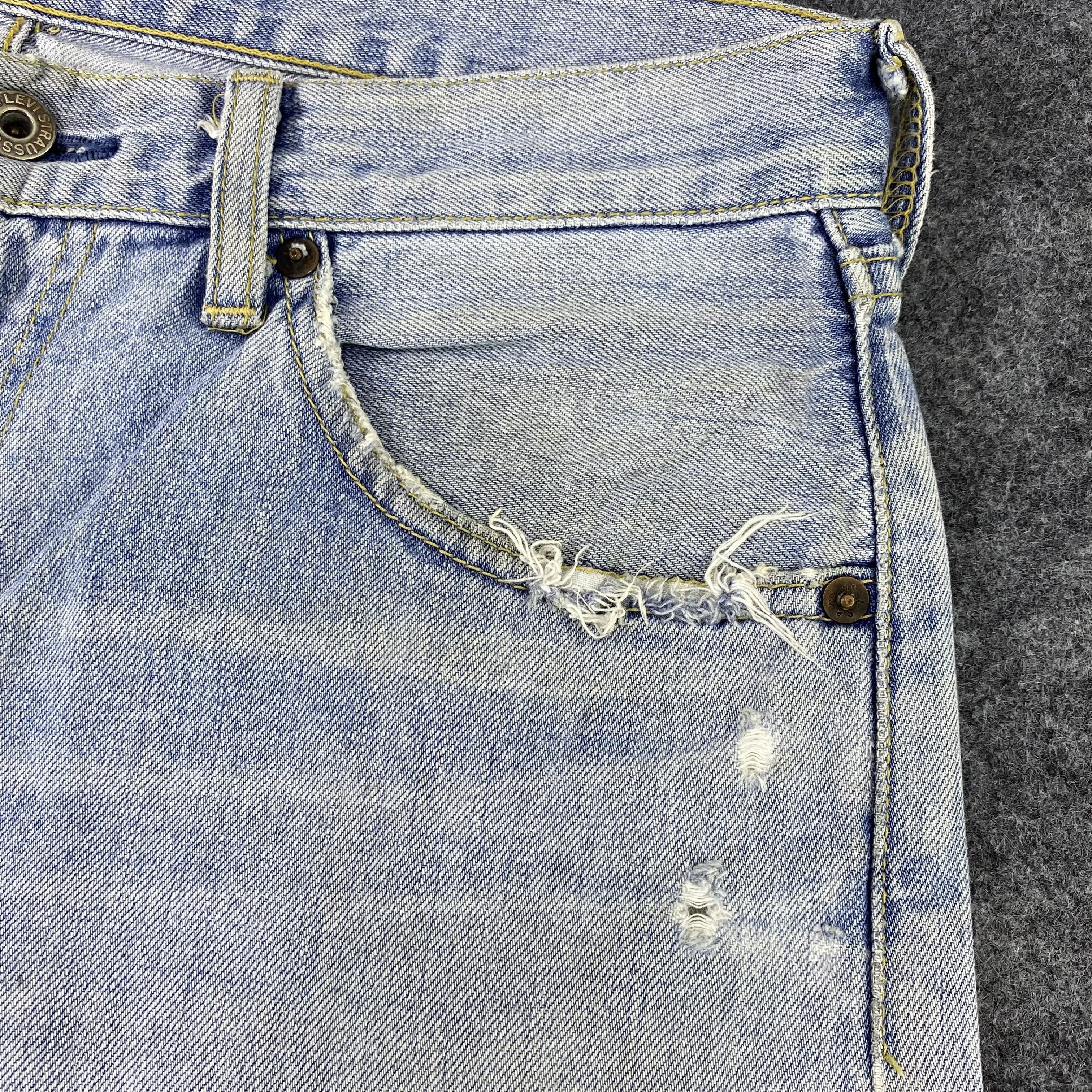 Jean × Levi's Vintage Levi's 504 Distress Blue Wash Jeans - J1150 Size US 32 / EU 48 - 10 Thumbnail