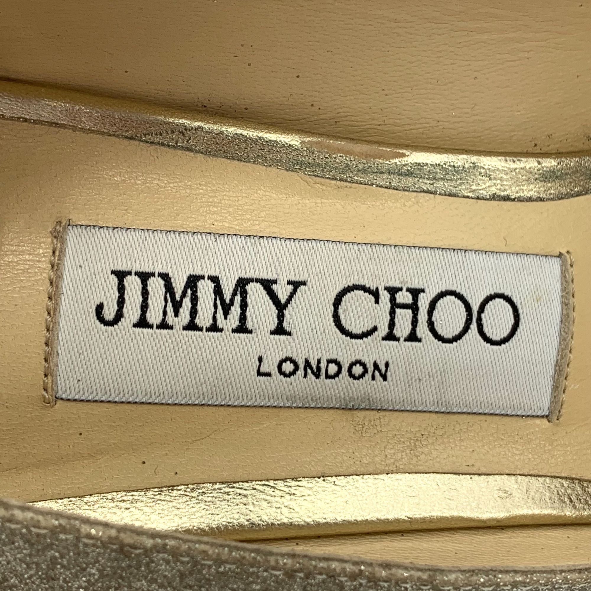 Jimmy Choo Jimmy Choo Romy 85 Glitter Pointed-Toe Pumps Platinum Ice Si Size US 7 / IT 37 - 6 Thumbnail