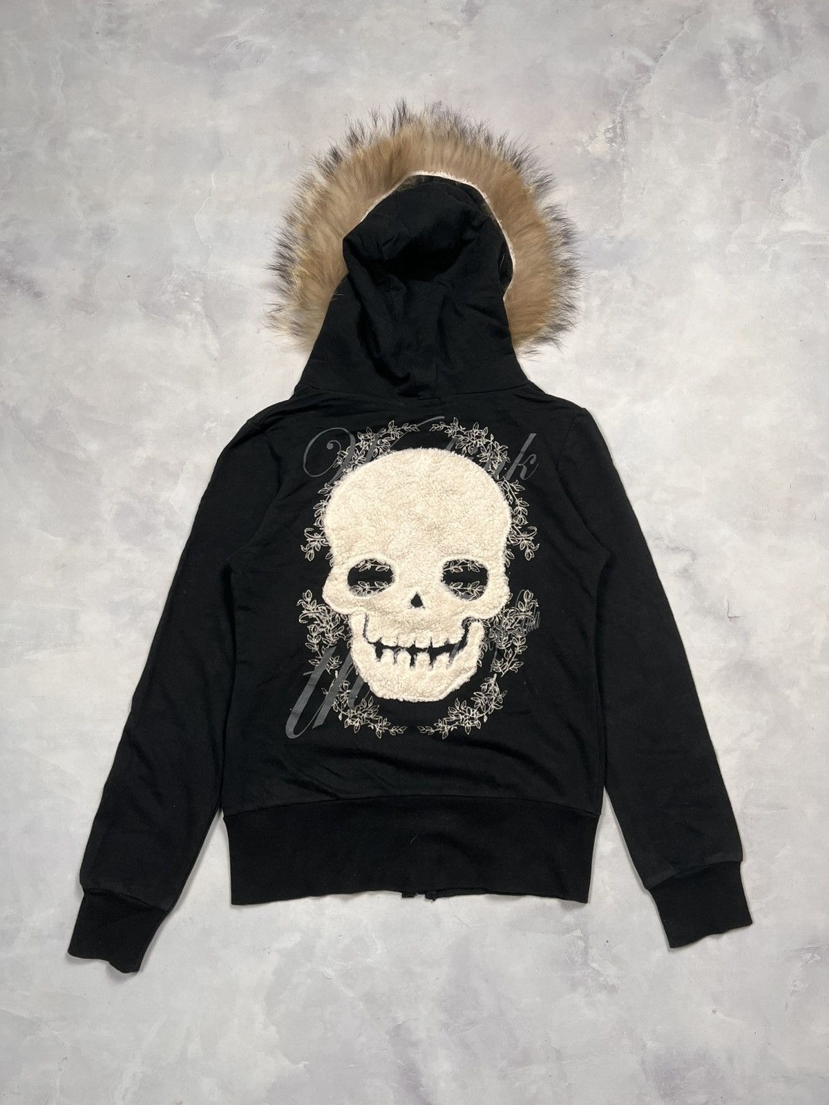 Japanese Brand Faux Fur Skull Hoodie M.K.R Size US S / EU 44-46 / 1 - 7 Thumbnail