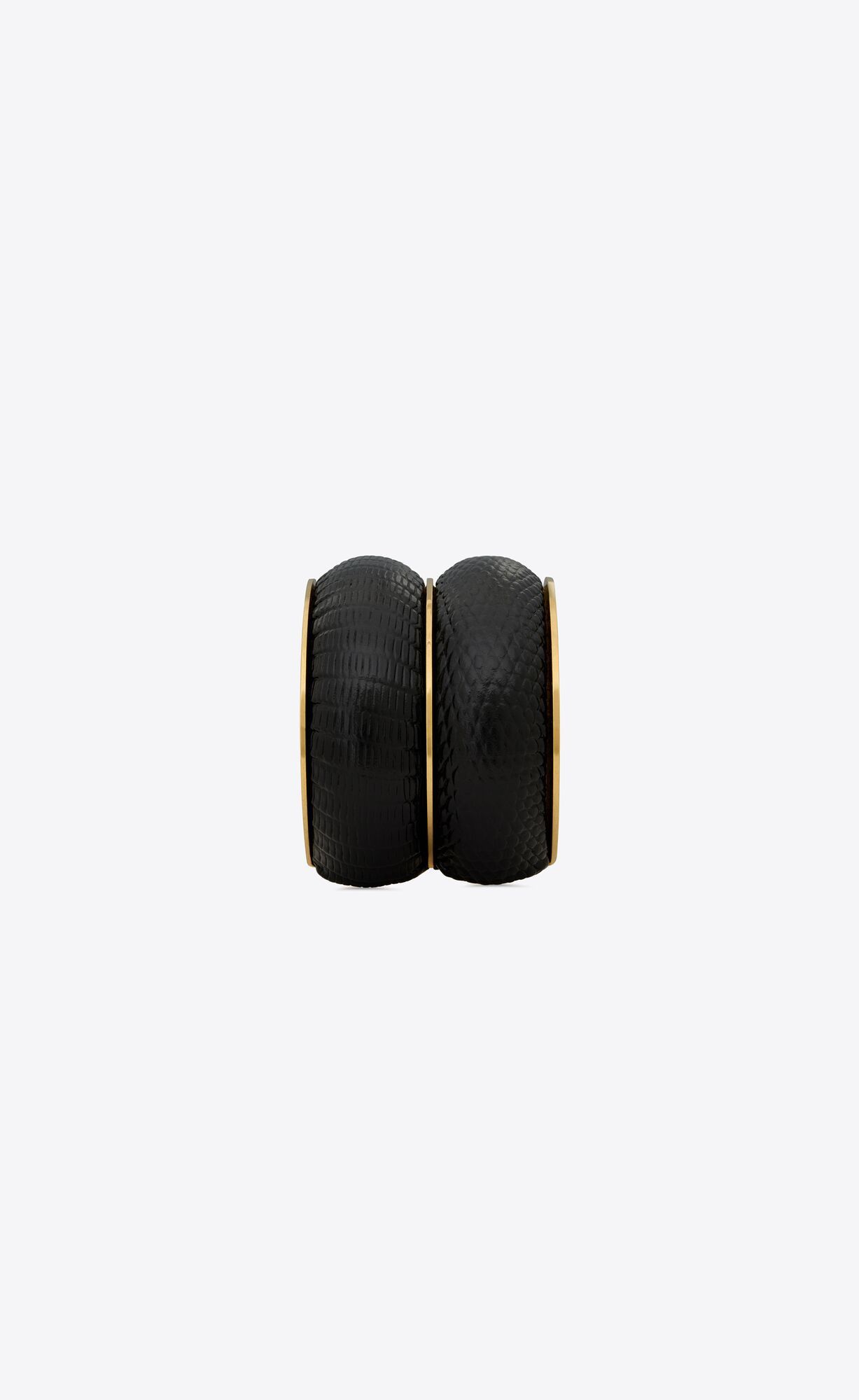 Saint Laurent Paris o1smrcs1224 Size: OS / Cushion Cuff Bracelet Embossed Size ONE SIZE - 4 Thumbnail