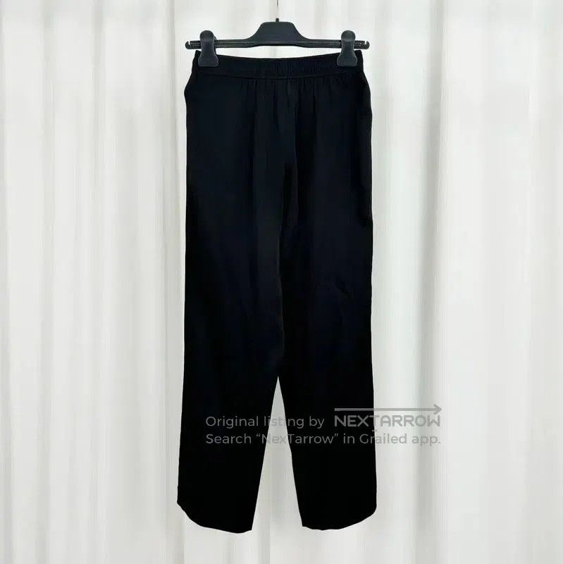Yves Saint Laurent YSL Black Embroidered Logo Casual Pants . Size 23" - 2 Thumbnail