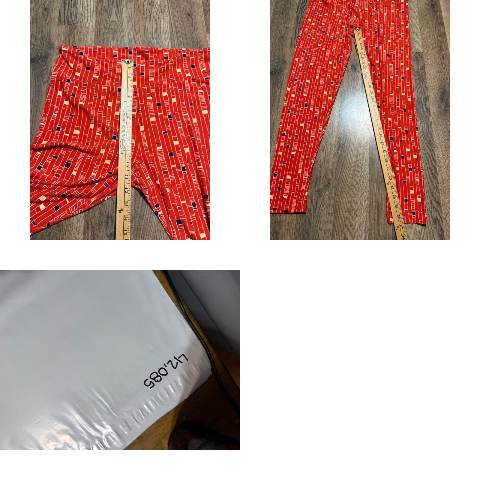 Vintage VINTAGE? No, but original: LuLaRoe Pants Women's Tall & Curvy Orange Blue Yellow Pull On Leggings Shirt? Size 32" / US 10 / IT 46 - 8 Thumbnail