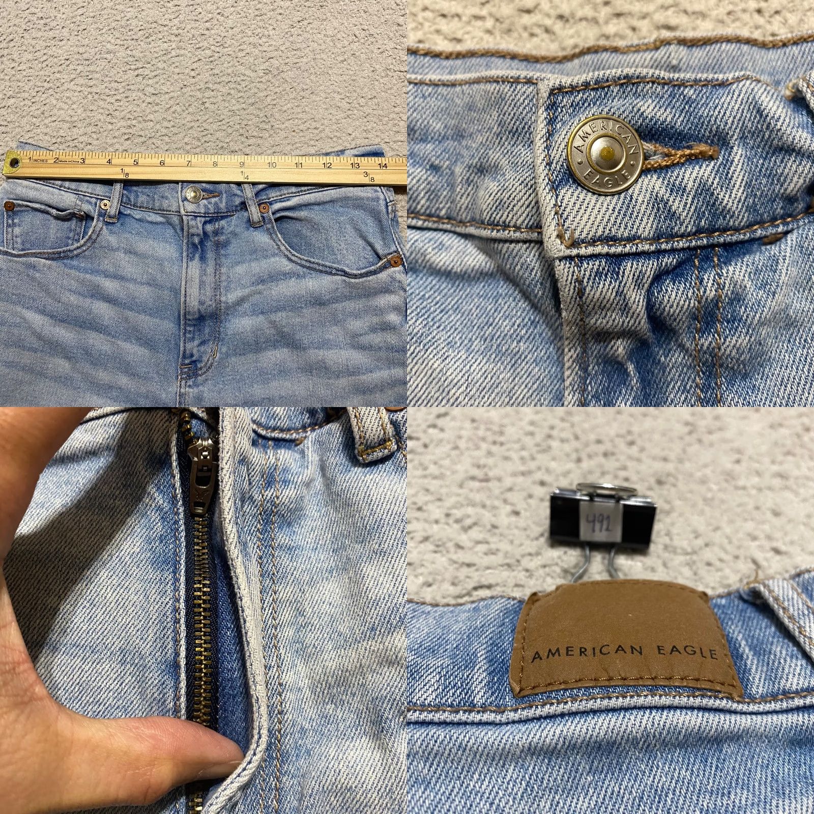 American Eagle Outfitters American Eagle Outfitters Womens Jeans Shorts Blue Denim Cut-Off 3 Inseam High Rise 90s Vintage Style Mens Womens Size 30" / US 8 / IT 44 - 8 Thumbnail