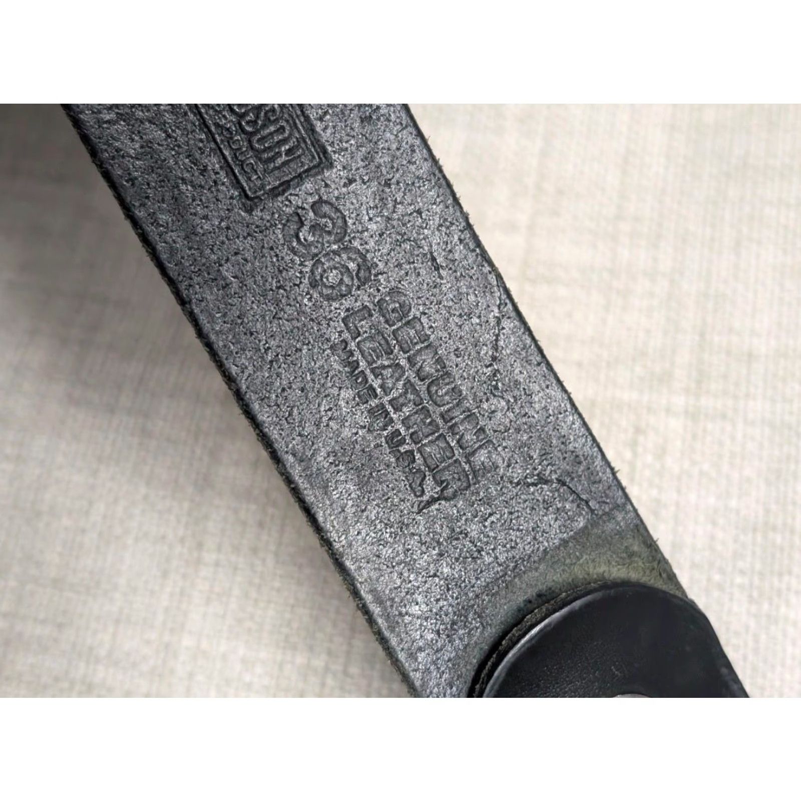 Harley Davidson VINTAGE Harley-Davidson Belt Western Buckle Leather 40 Black Tooled USA Made Mens Belt 1-1/2" Cowhide All-Over Pattern Size 40 - 7 Thumbnail