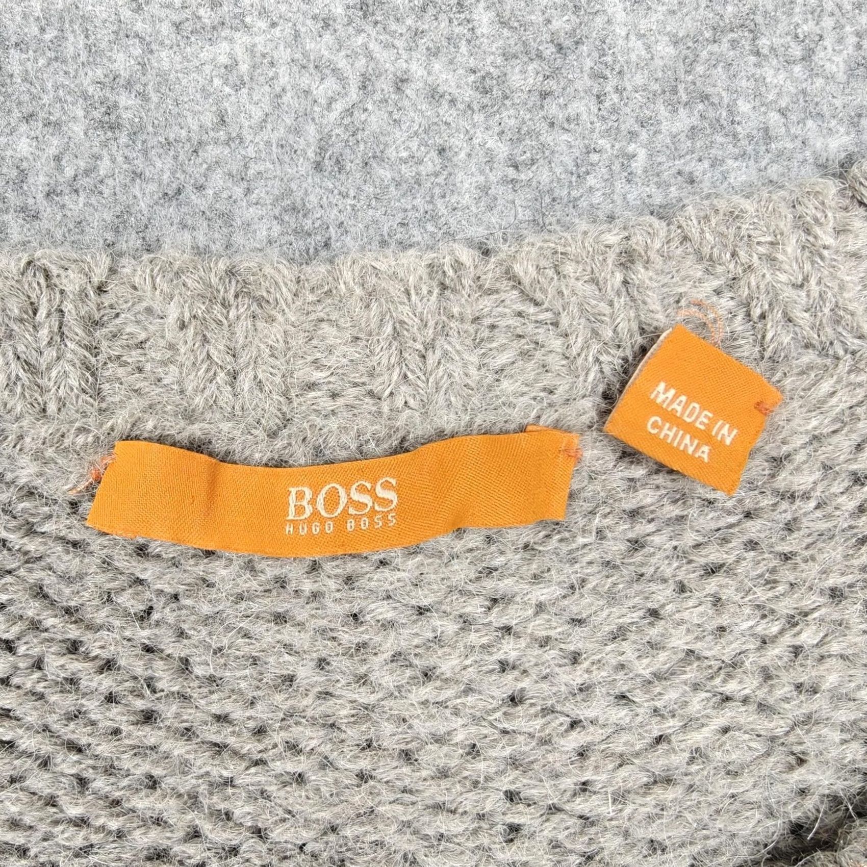 Hugo Boss HUGO BOSS Sweater Womens XS Gray Alpaca Blend Chunky Knit Scoop Neck Pullover Size XS / US 0-2 / IT 36-38 - 3 Thumbnail